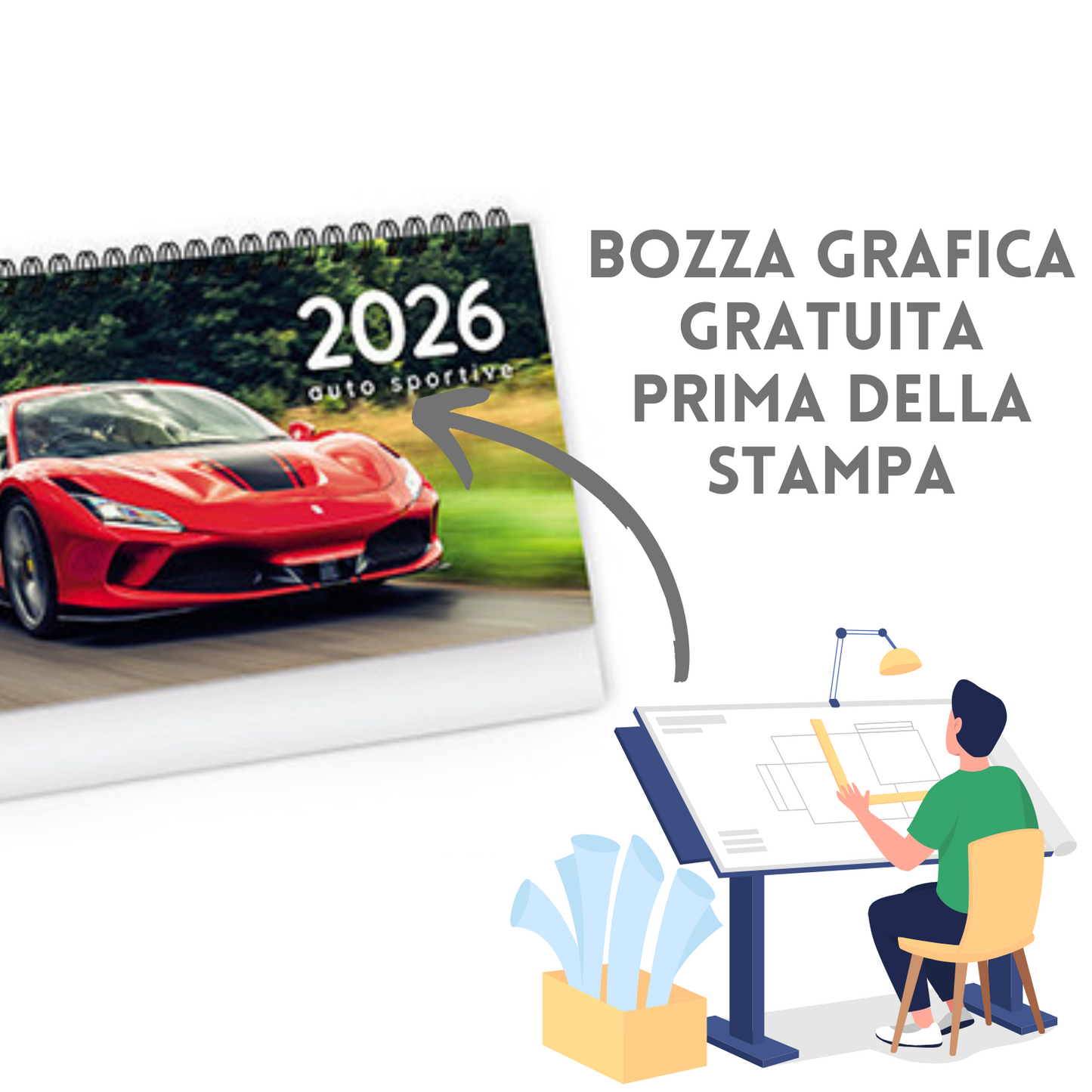 Calendario da banco 2026 Auto Sportive | Cod. PA406