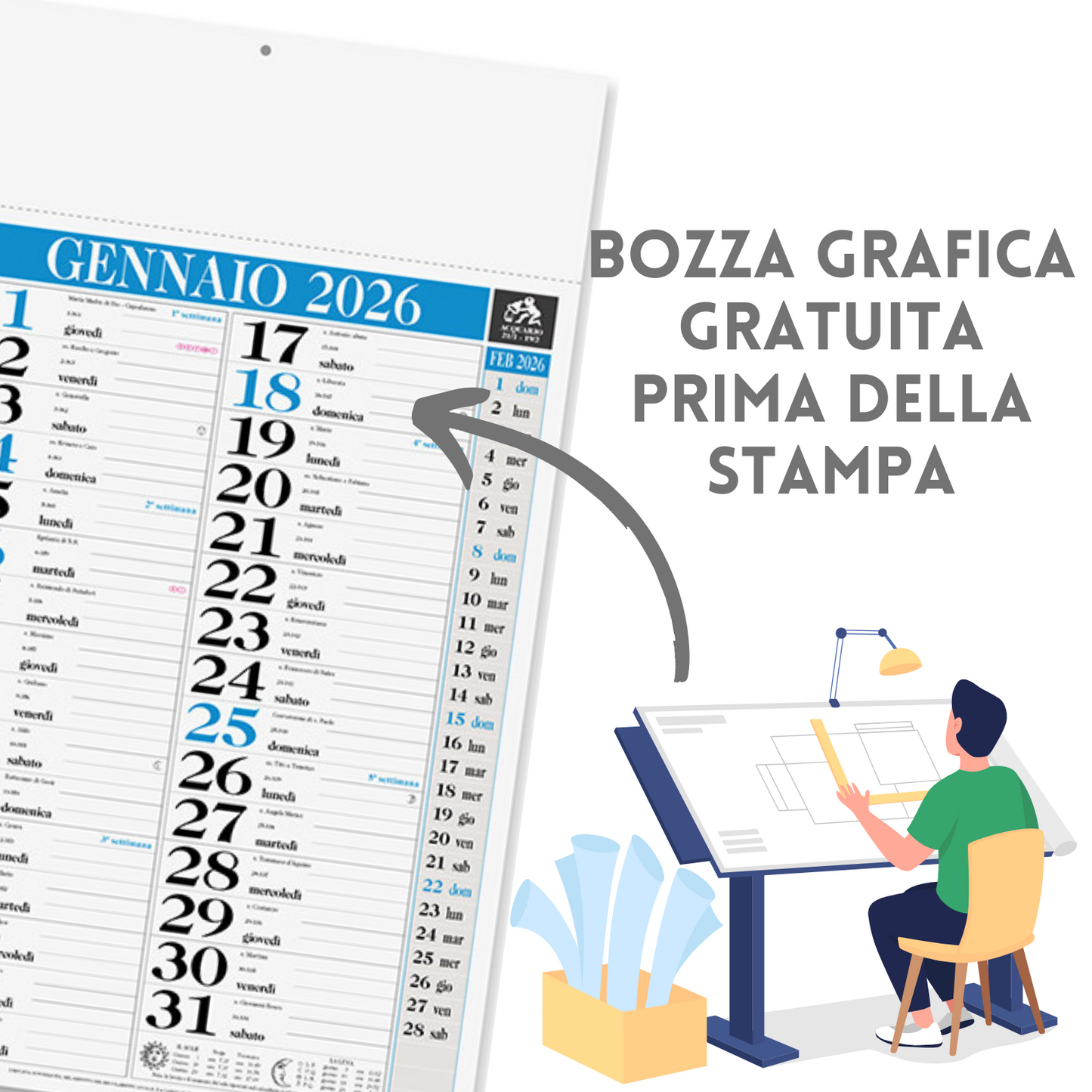 Calendario olandese 2026 personalizzato | Cod. PA640
