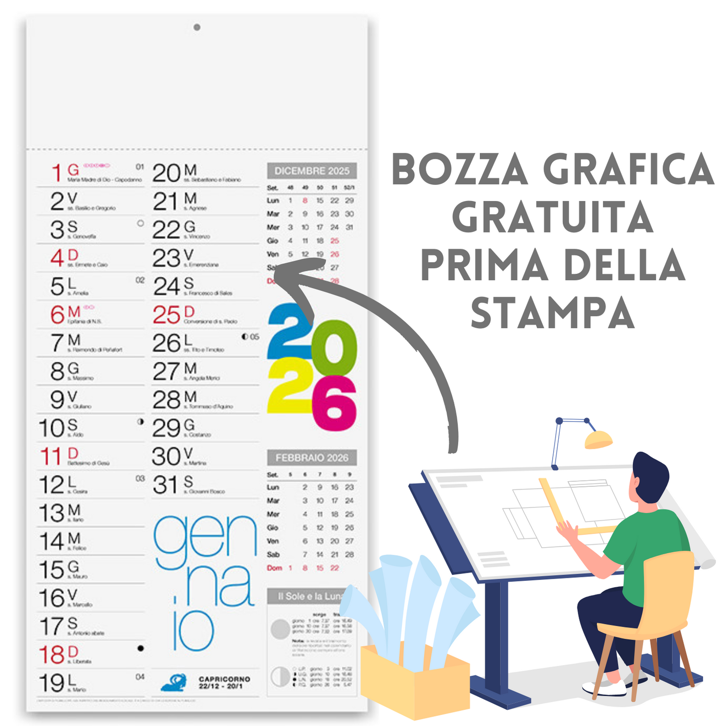 Calendario olandese 2026 personalizzato | Cod. PA654