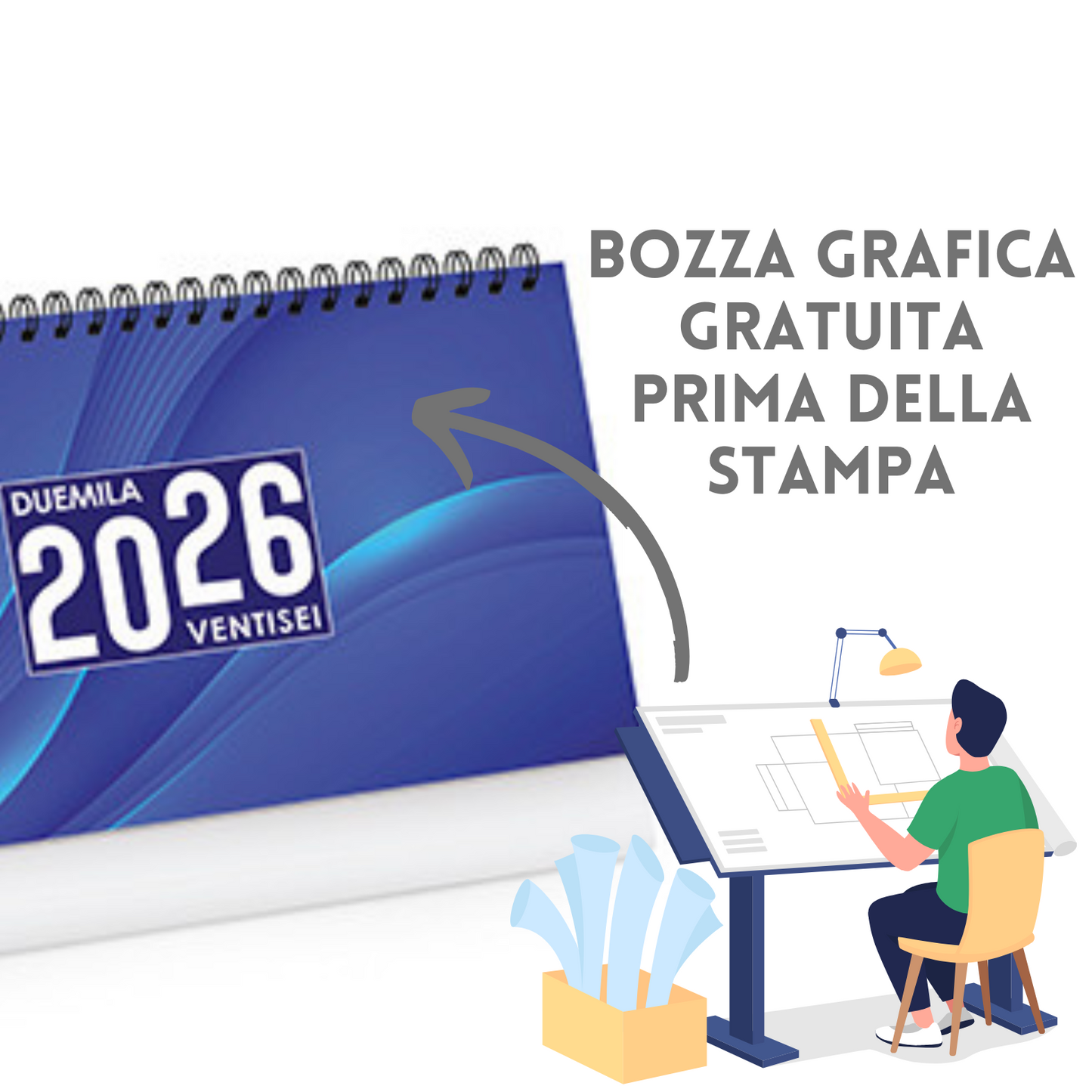 Calendario da banco 2026 personalizzato | Cod. PA715