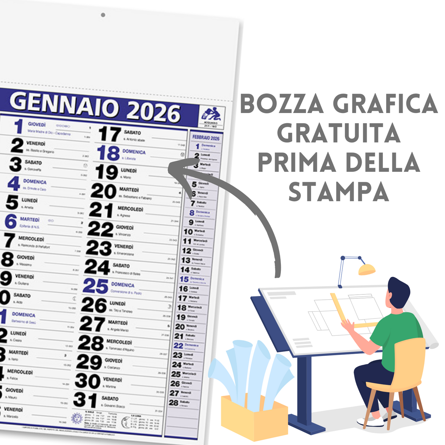 Calendario olandese 2026 personalizzato | Cod. PA646