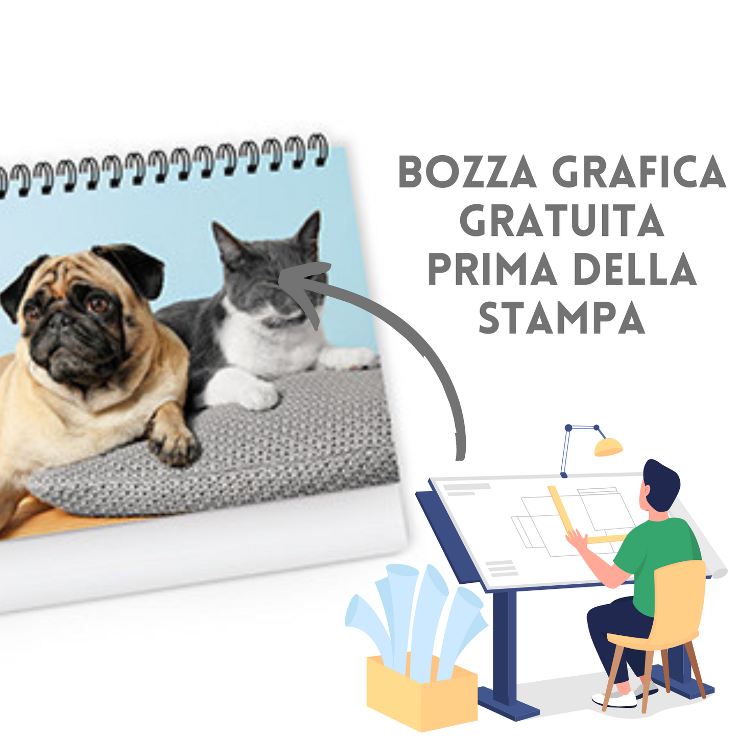 Calendario da banco 2026 Cani e Gatti | Cod. PA403