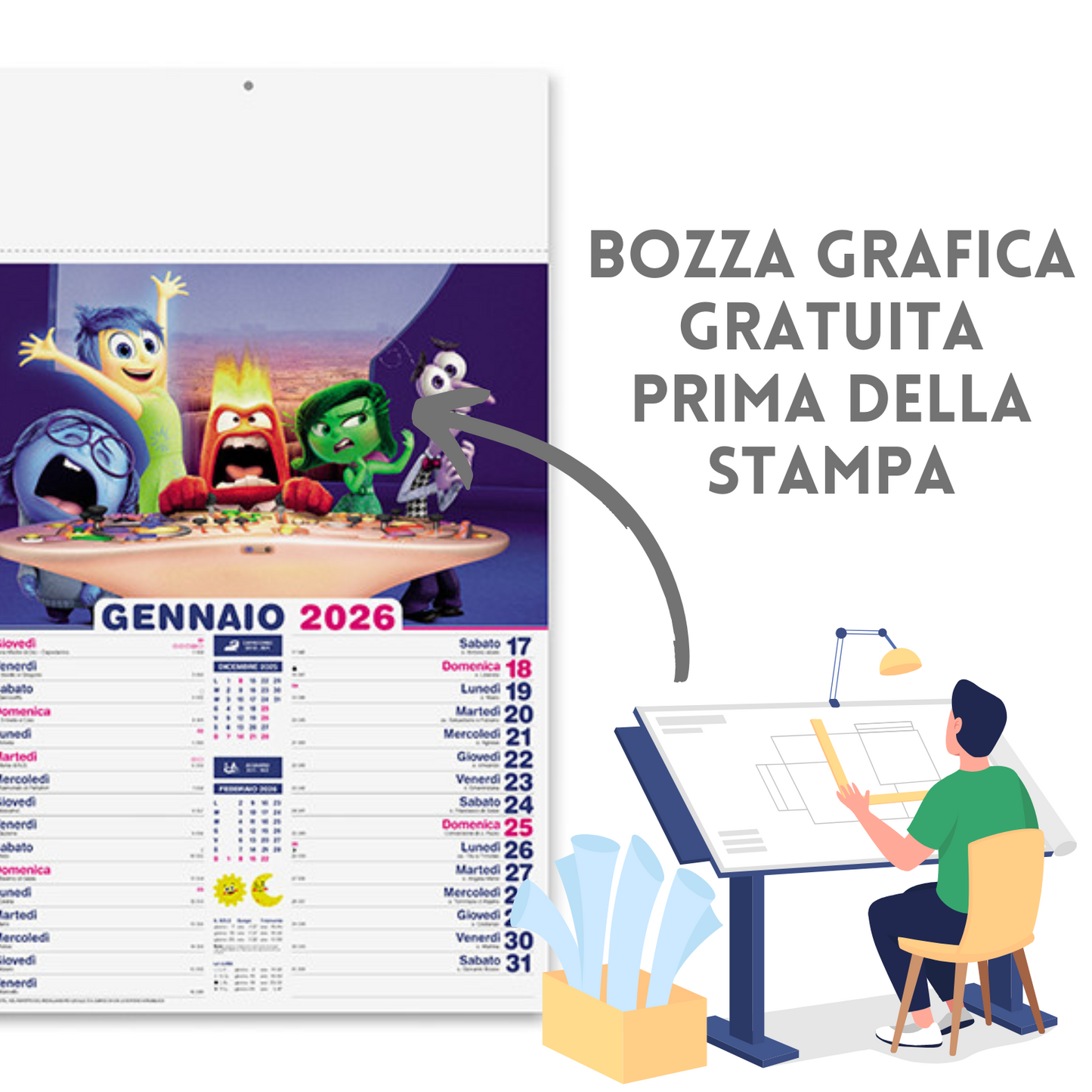 Calendario illustrato 2026 Favole | Cod. PA105