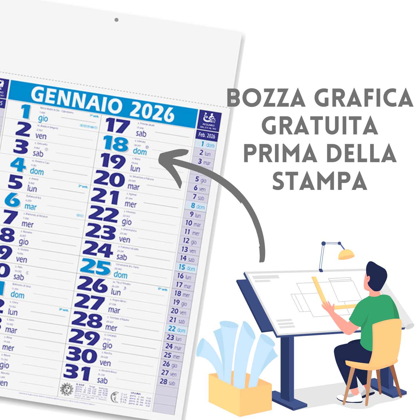 Calendario olandese 2026 personalizzato | Cod. PA620