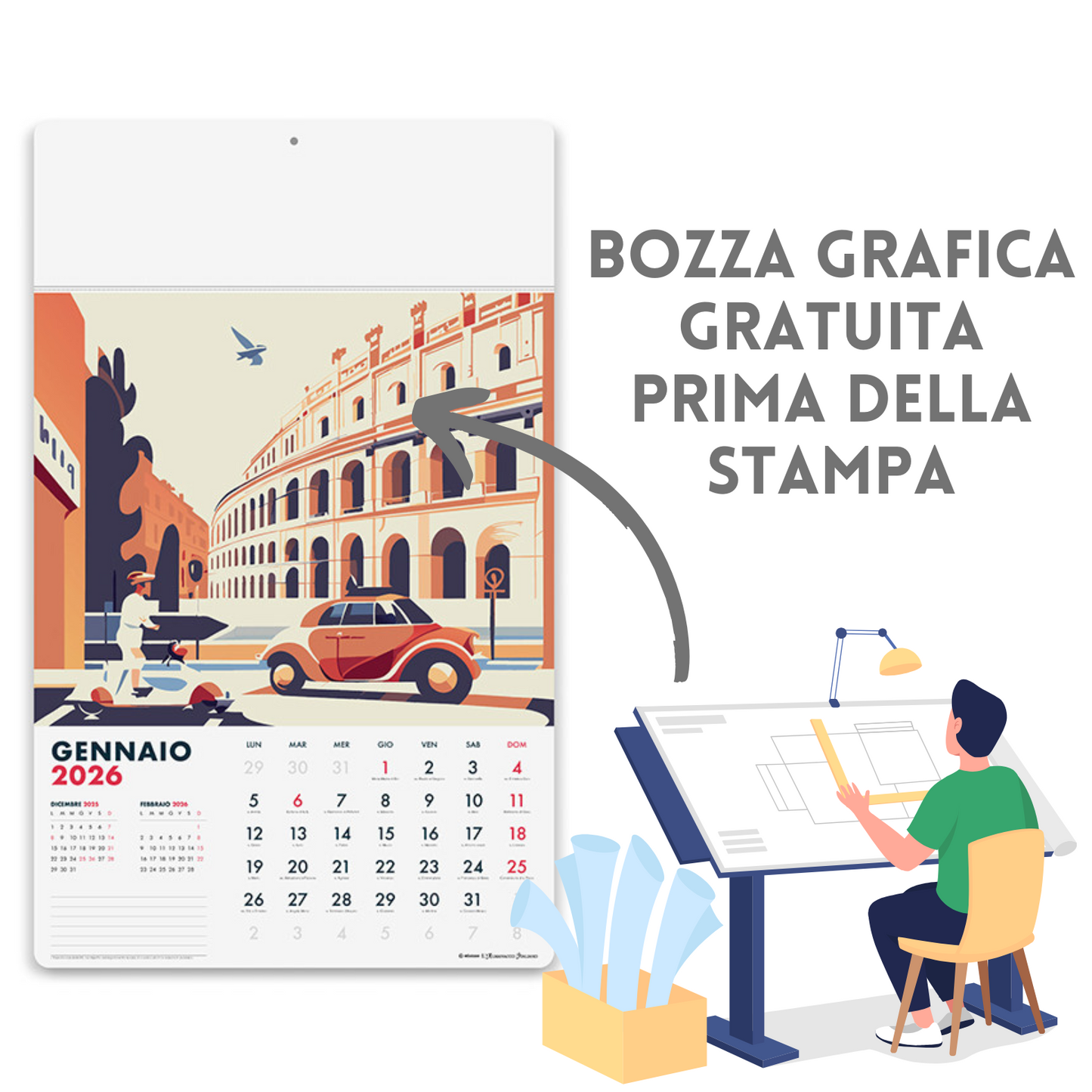 Calendario illustrato 2026 Emozioni | Cod. PA030