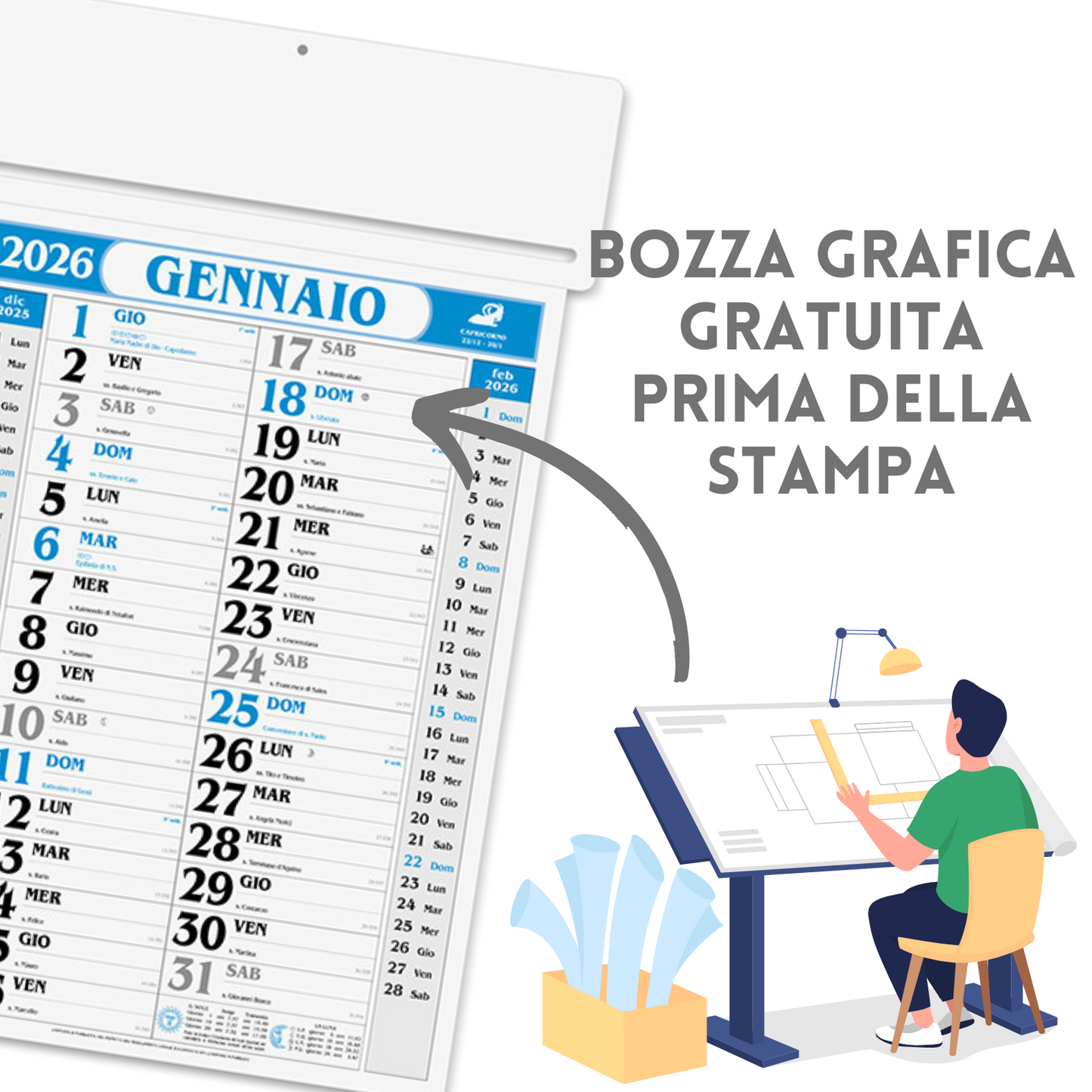 Calendario passafoglio 2026 personalizzato | Cod. PA550