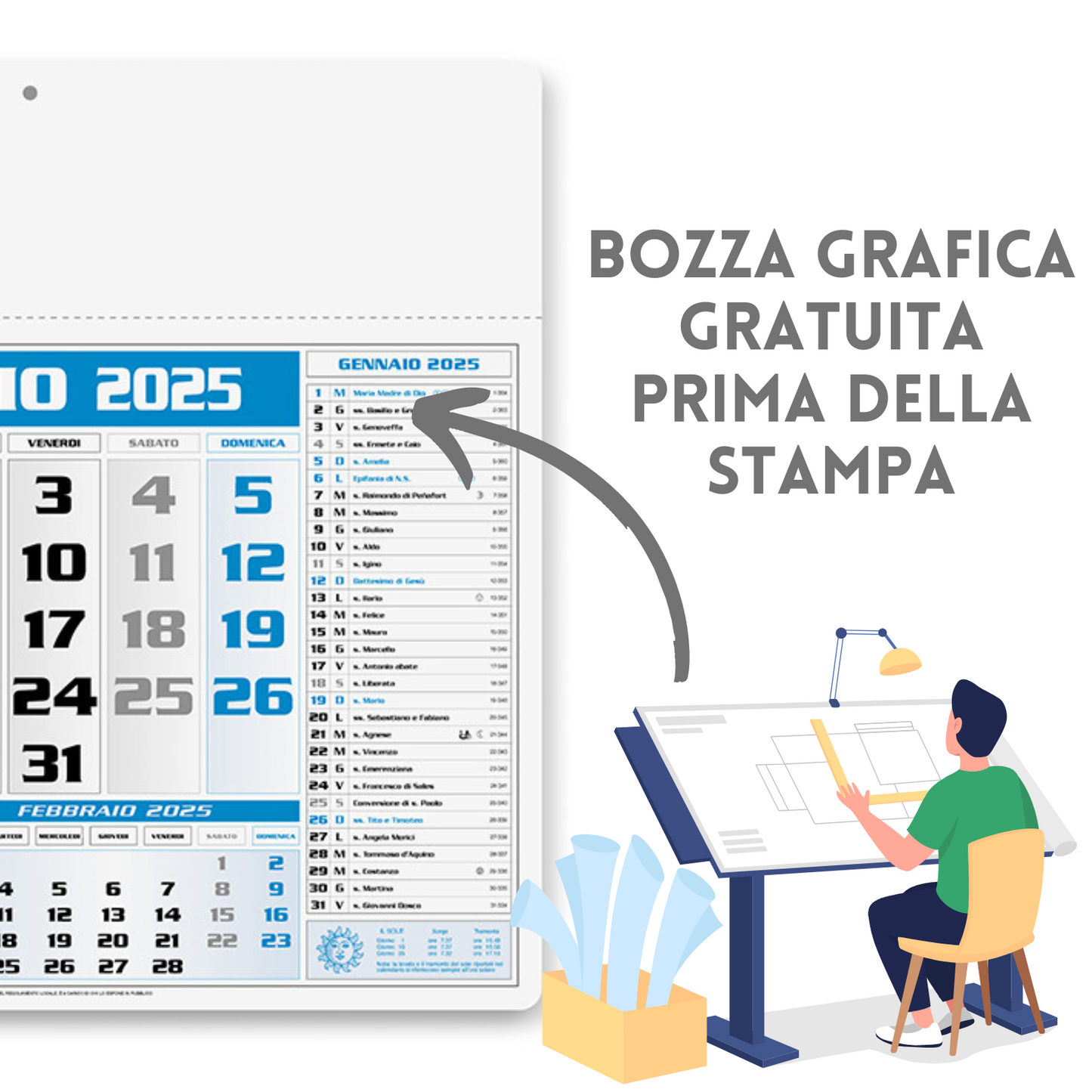 Calendari personalizzati 2025 olandesi PA560