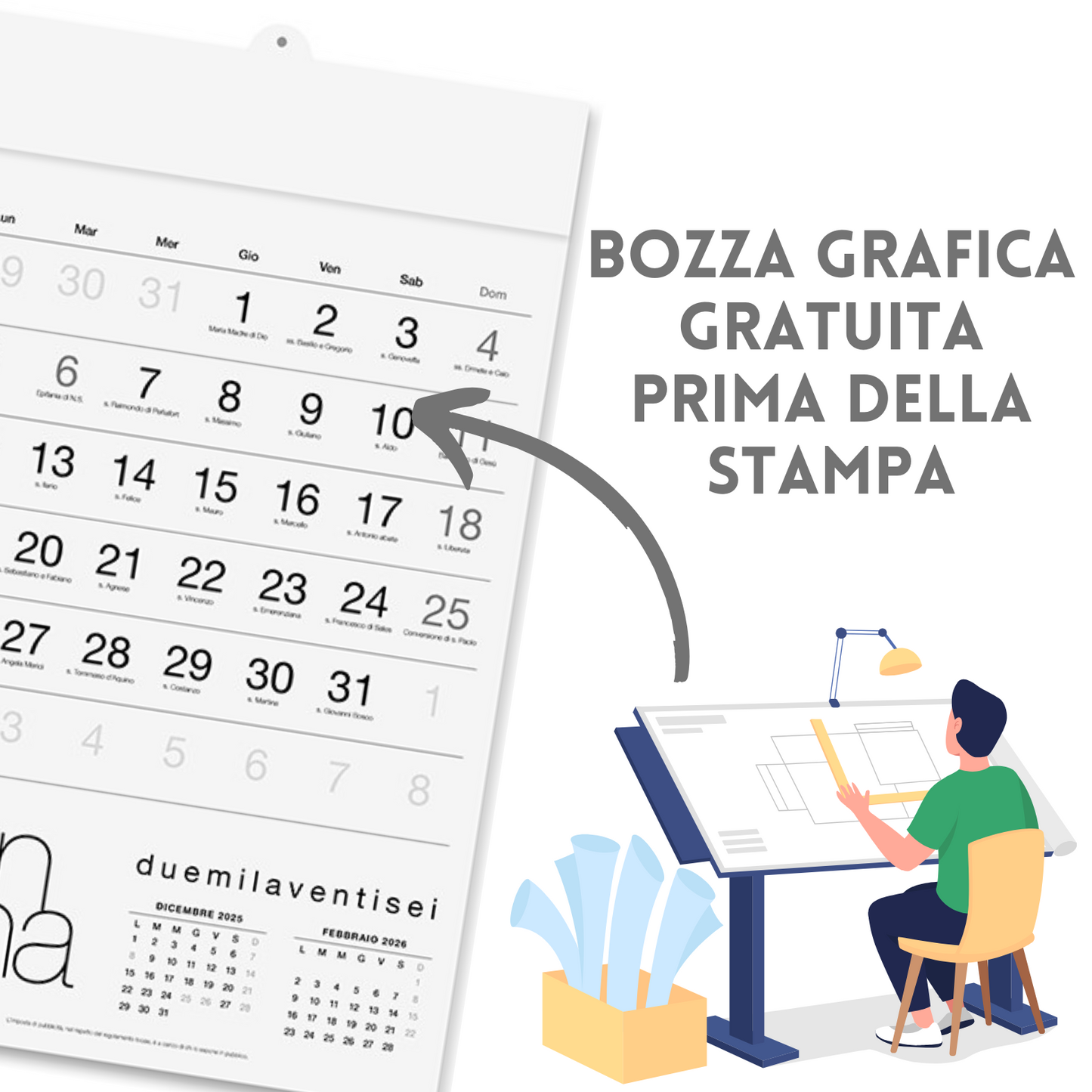 Calendario olandese 2026 personalizzato | Cod. PA513