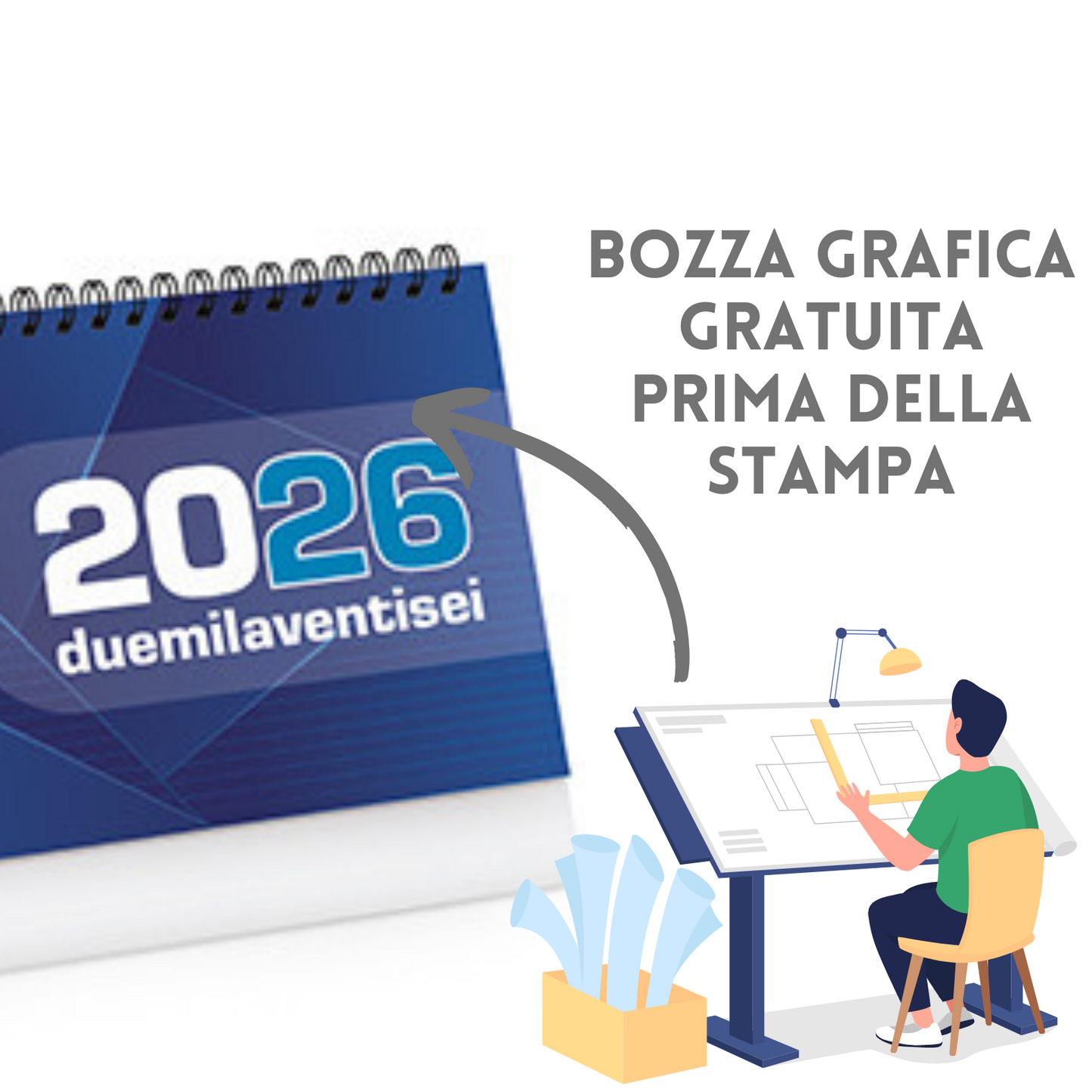 Calendario da banco 2026 personalizzato | Cod. PA710