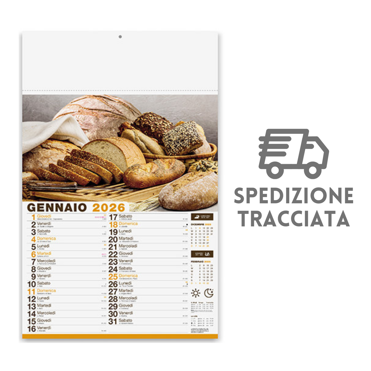 Calendario illustrato 2026 Pane e Pasta | Cod. PA138
