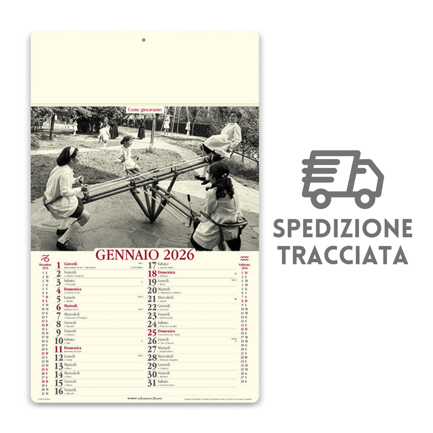 Calendario illustrato 2026 come eravamo | Cod. PA022