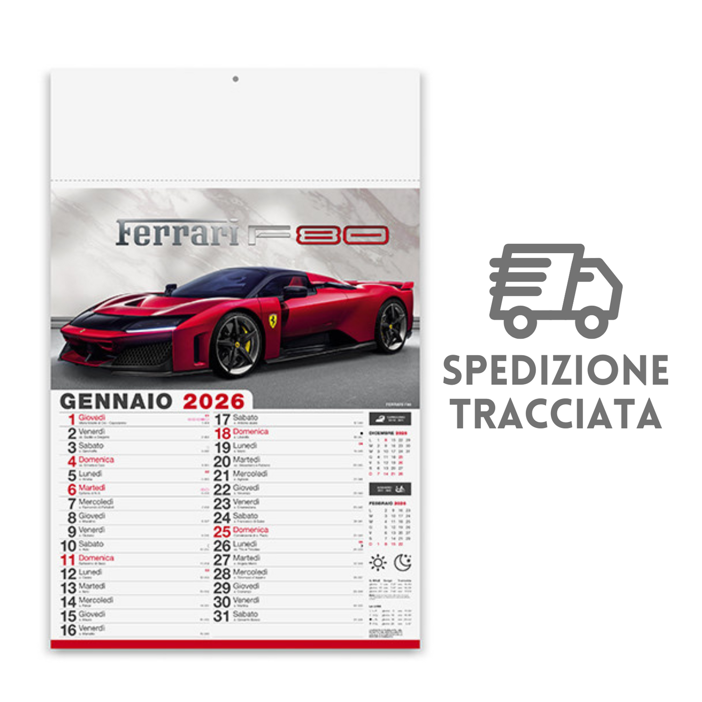 Calendario illustrato 2026 Auto Sportive | Cod. PA162