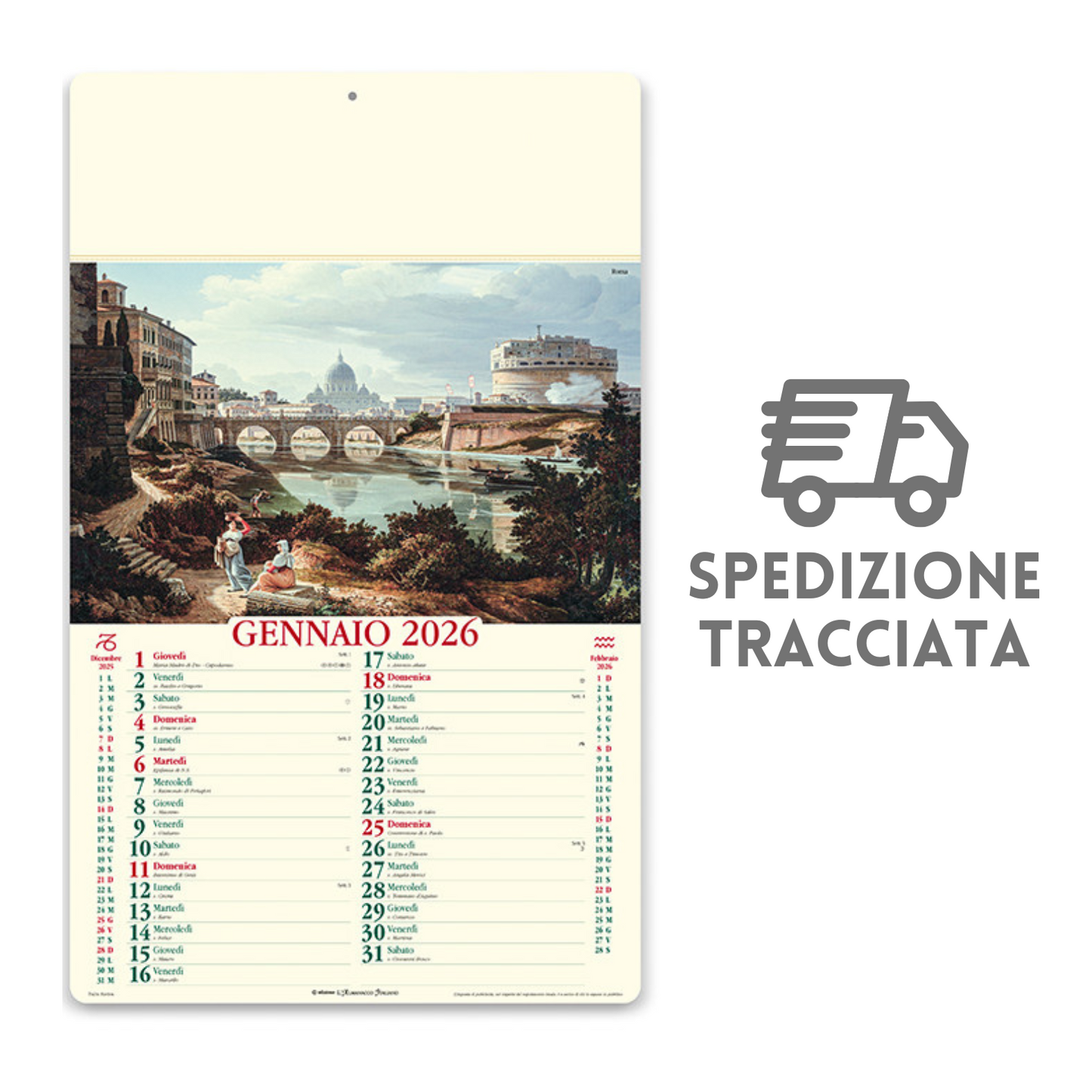Calendario illustrato 2026 Italia Antica | Cod. PA014