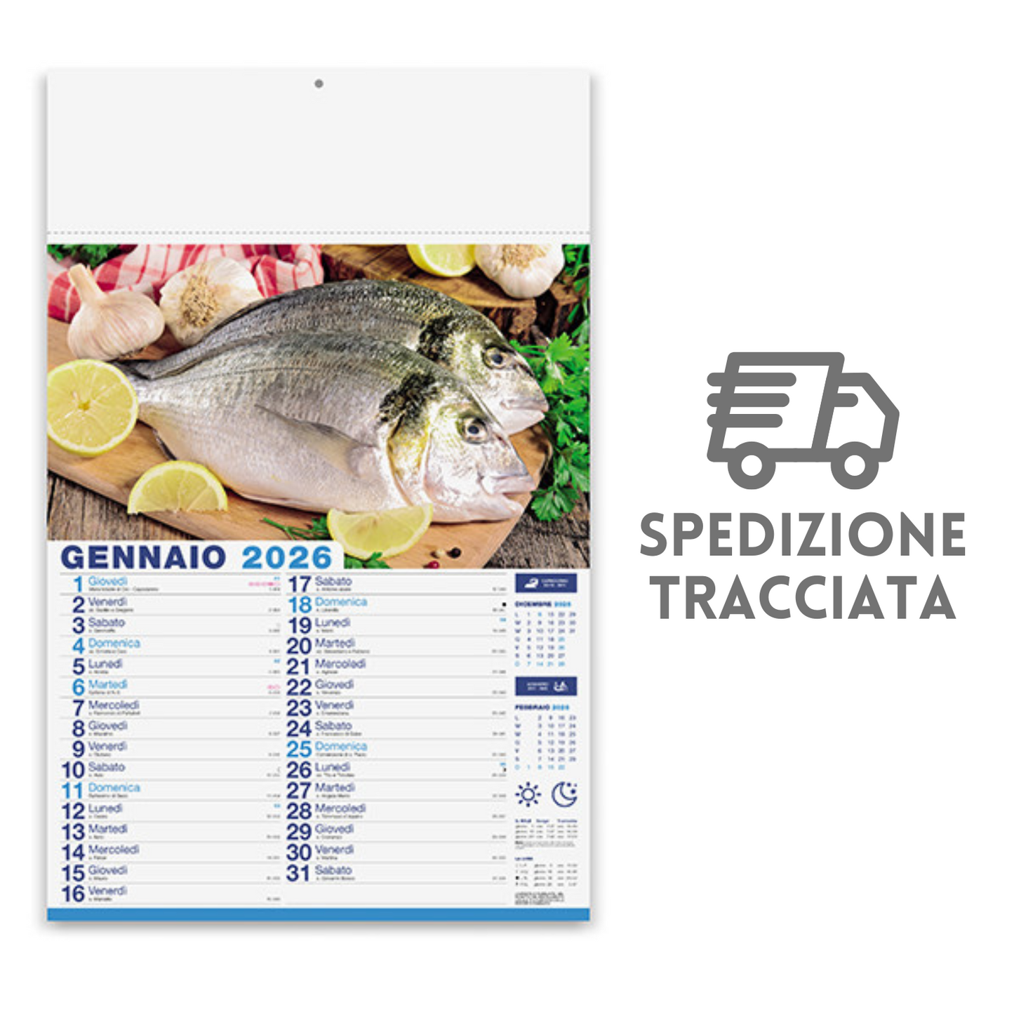 Calendario illustrato 2026 Mare in Tavola | Cod. PA144