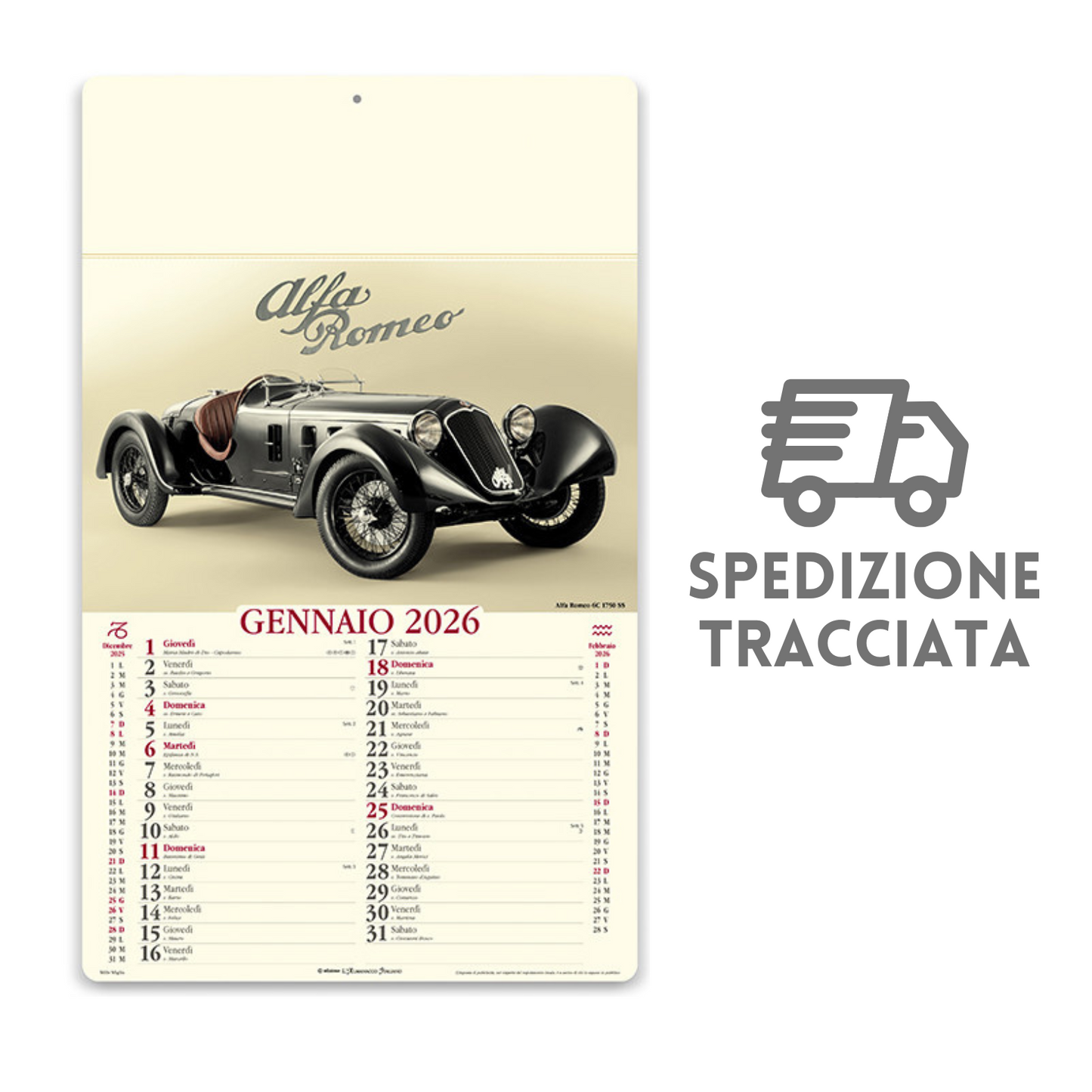 Calendario illustrato 2026 Mille Miglia | Cod. PA023
