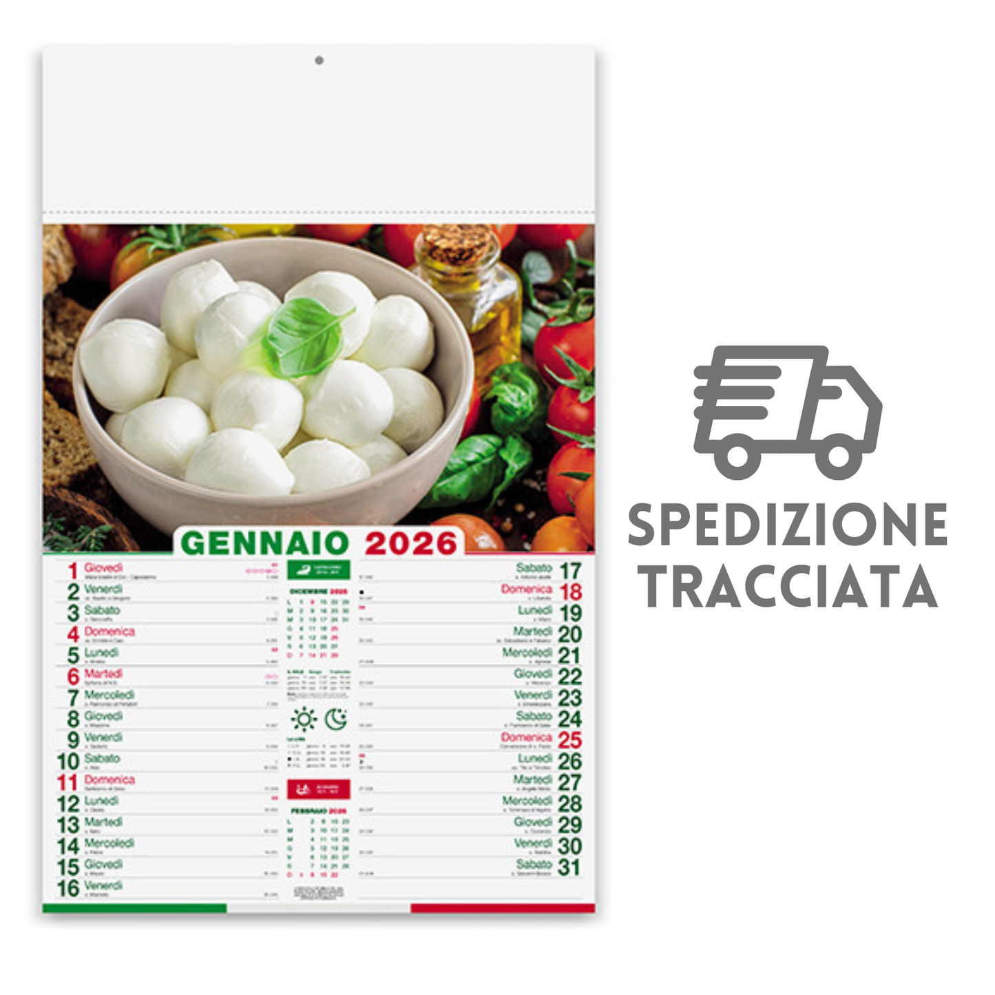 Calendario illustrato 2026 Prodotti Tipici | Cod. PA140