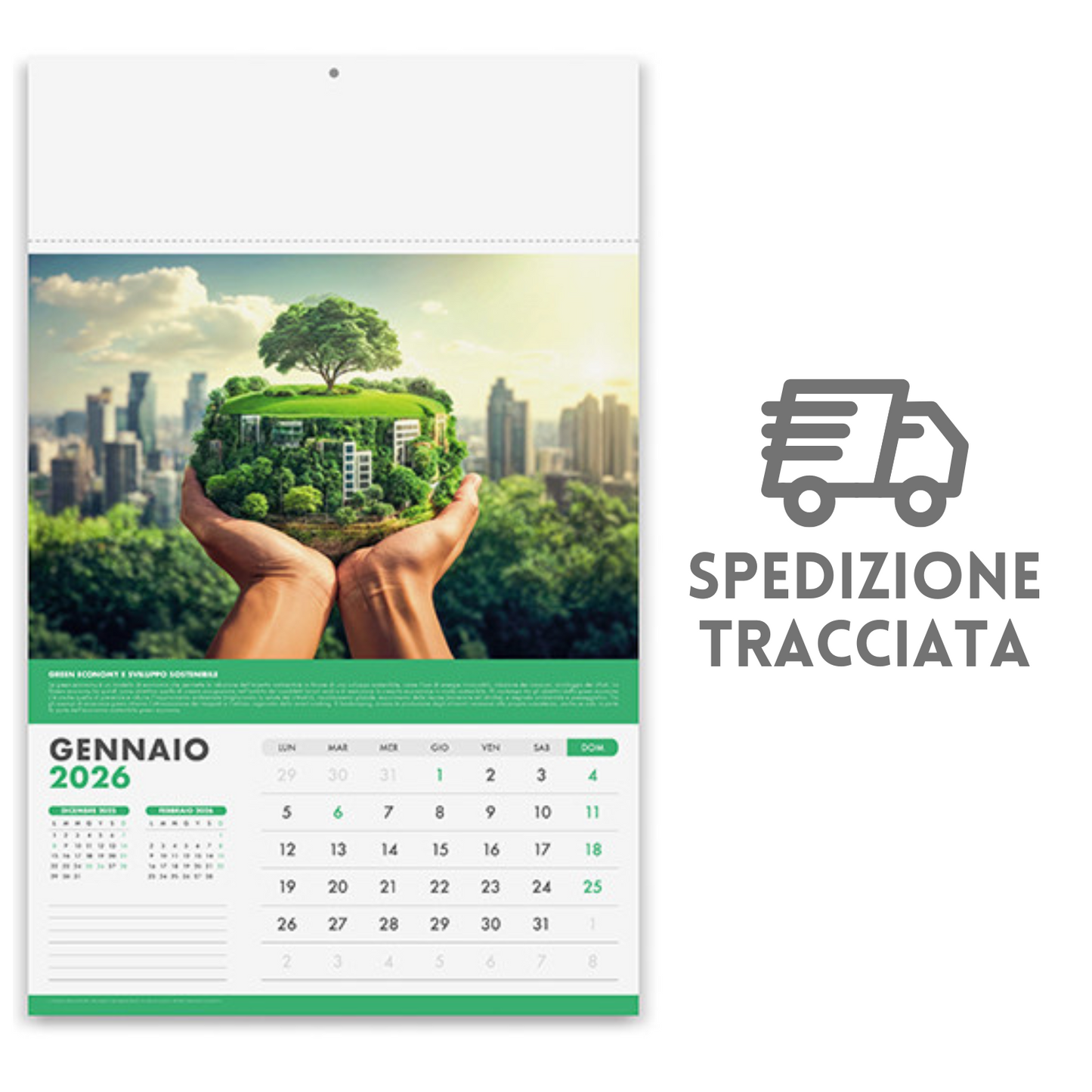 Calendario illustrato 2026 Ecologia | Cod. PA091