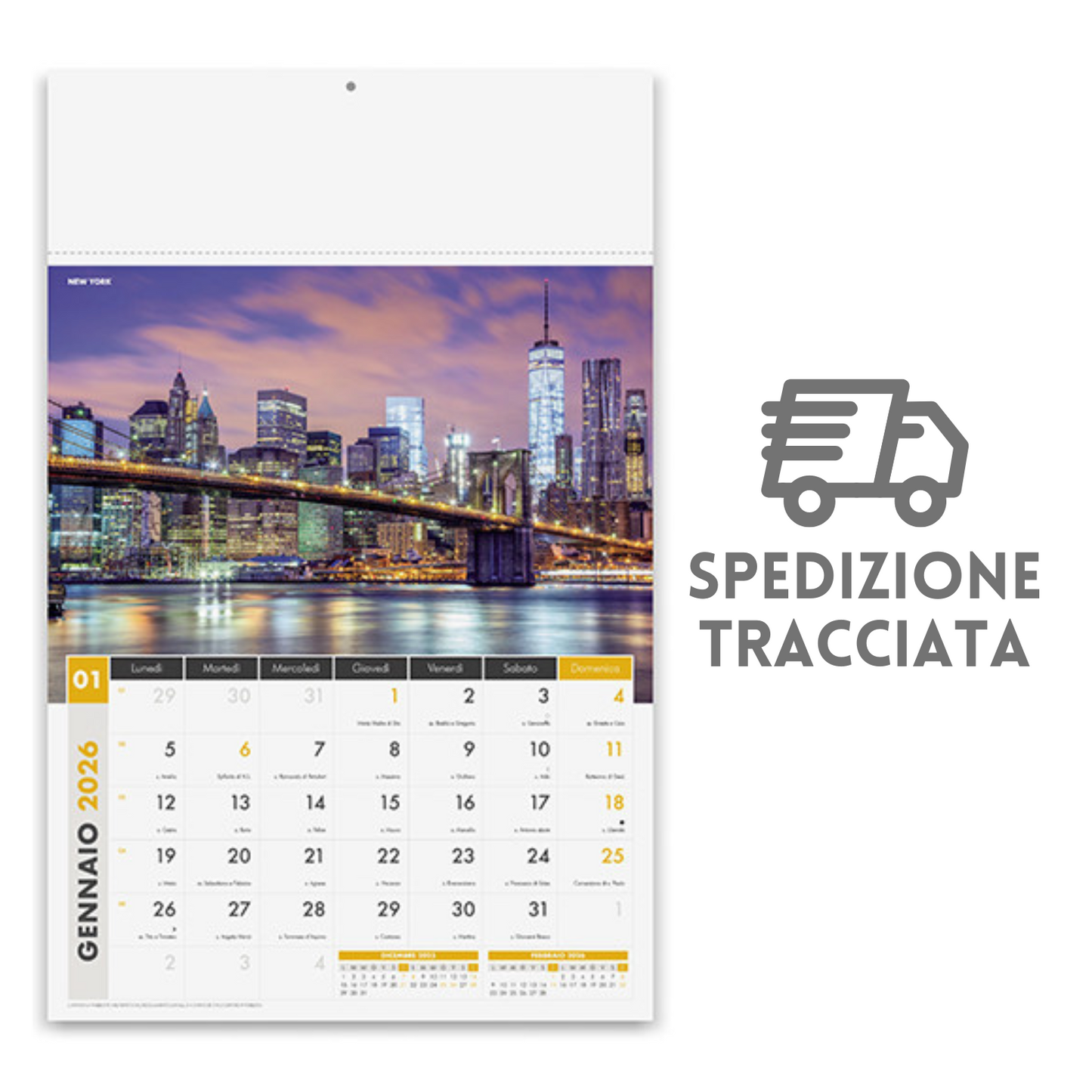Calendario illustrato 2026 Città di notte | Cod. PA119