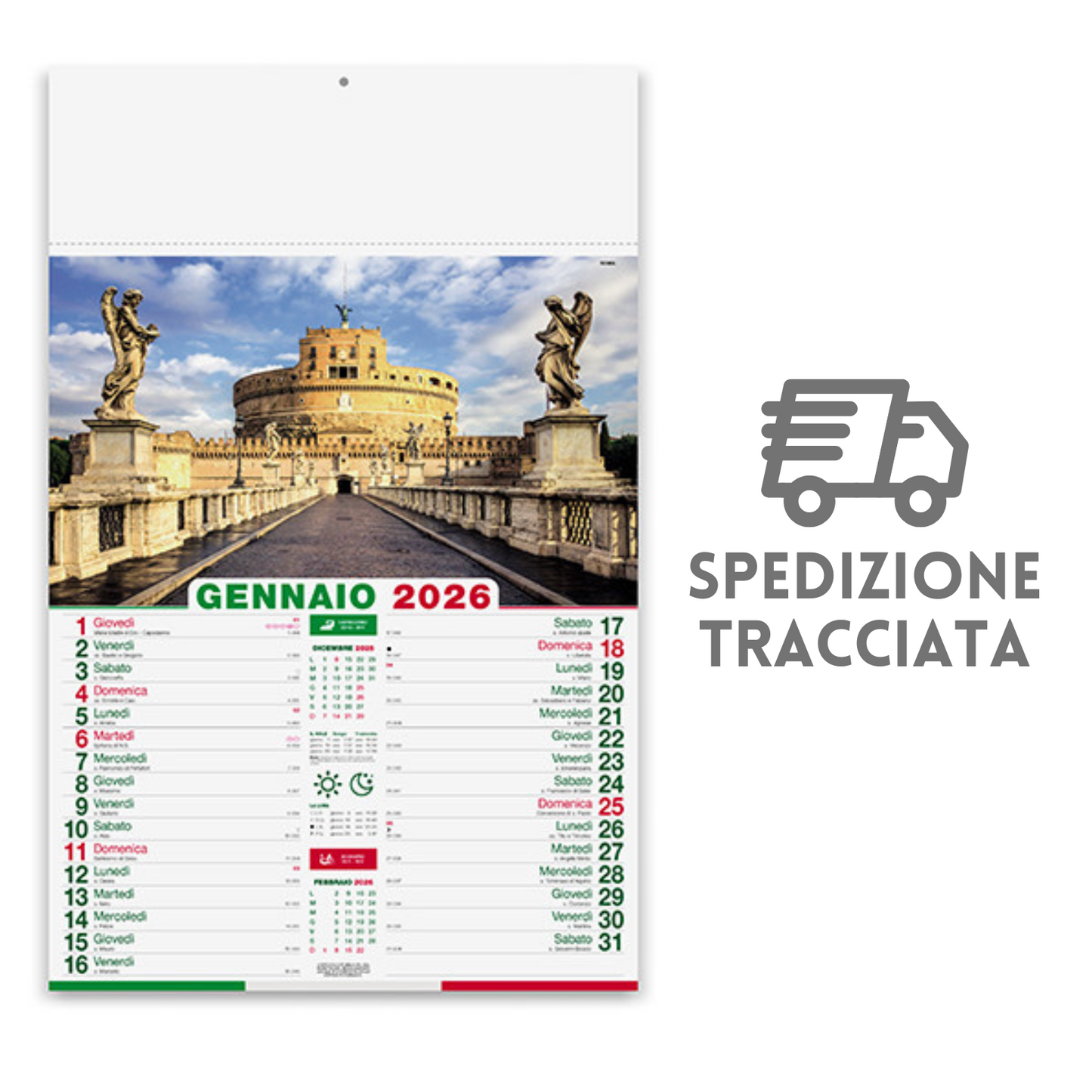Calendario illustrato 2026 Città d'Italia | Cod. PA116