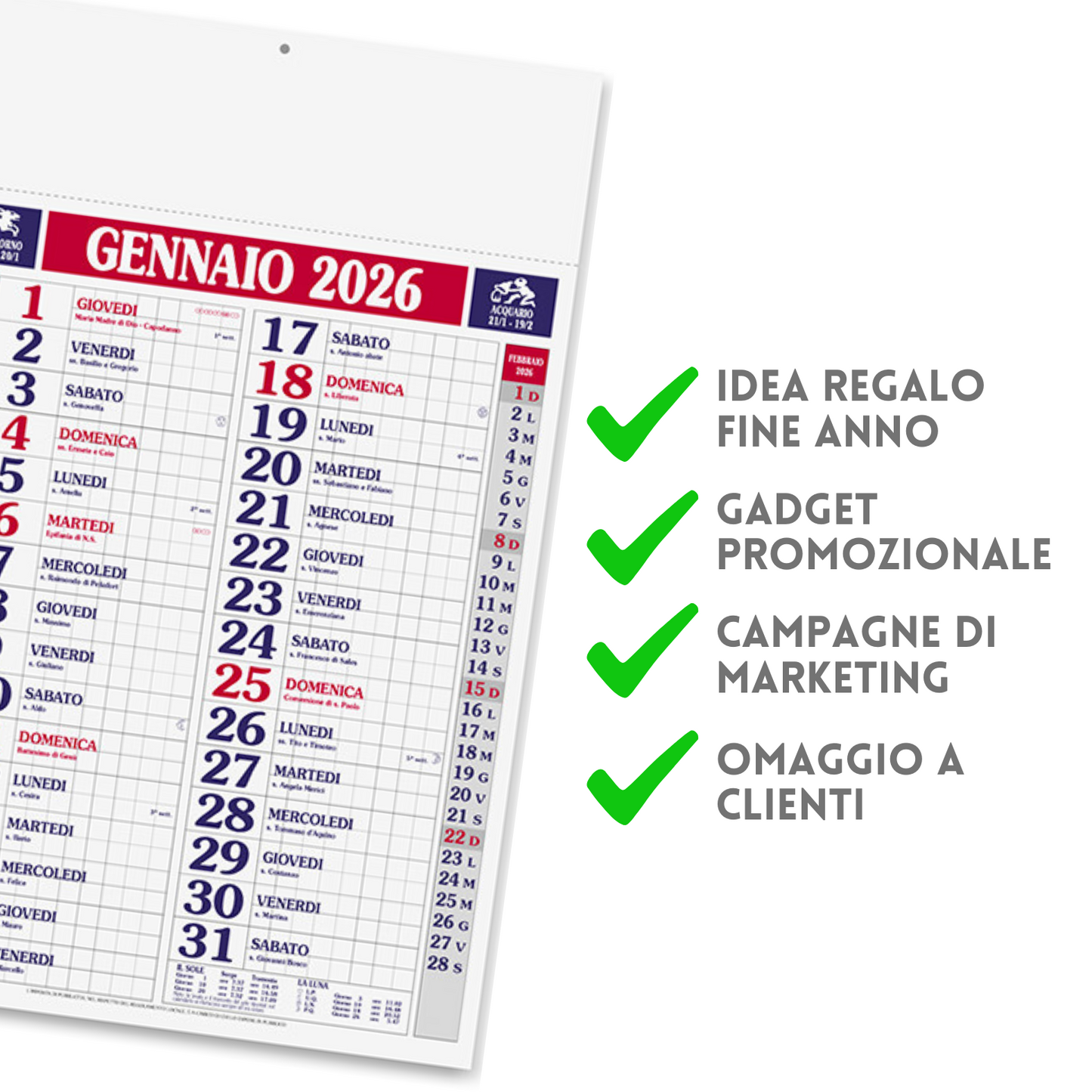 Calendario olandese 2026 personalizzato | Cod. PA610