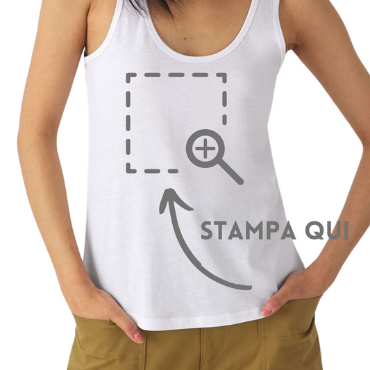 Canotta donna in cotone organico personalizzata | Cod. BCTW073