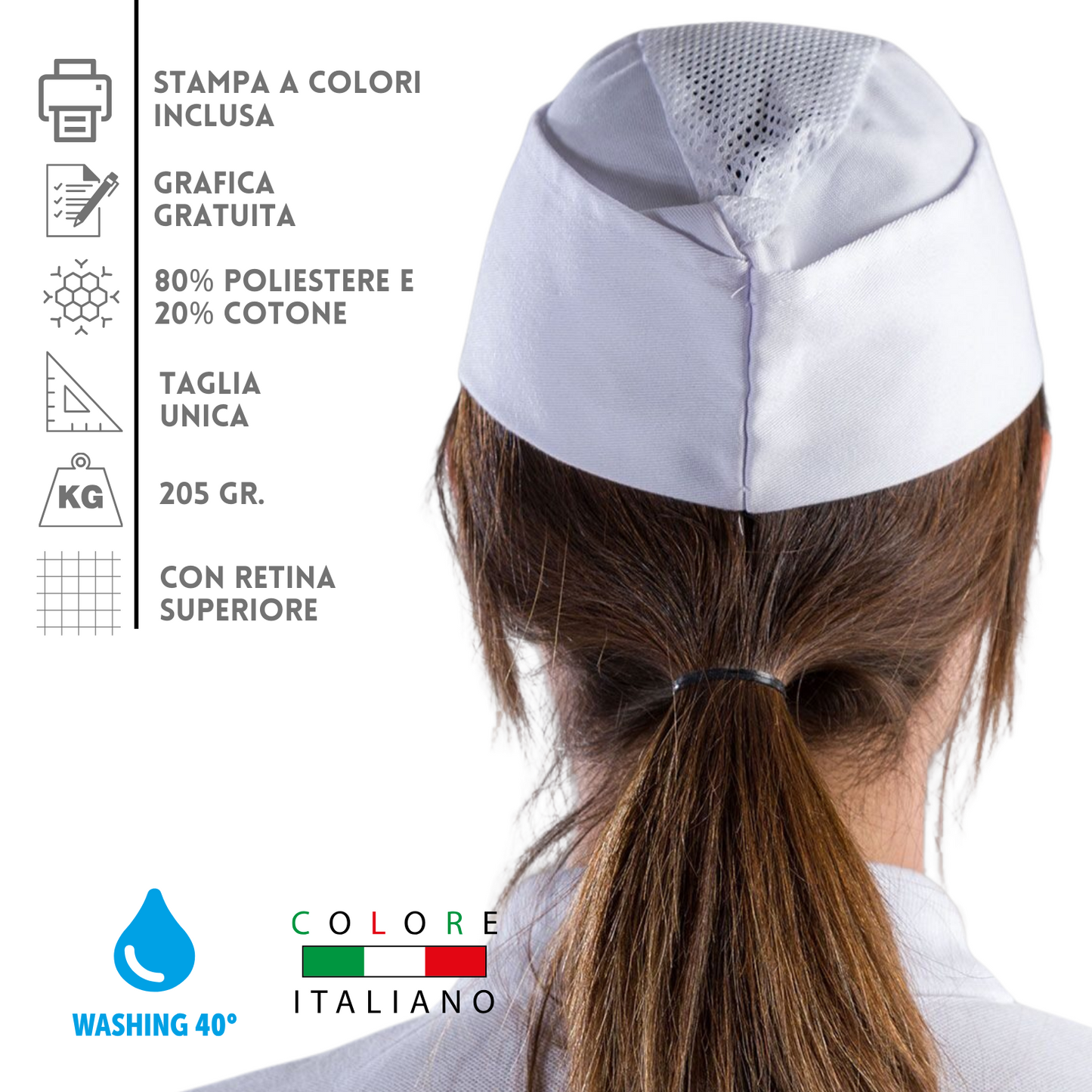 Cappello da ristorazione personalizzato | Cod. MI015