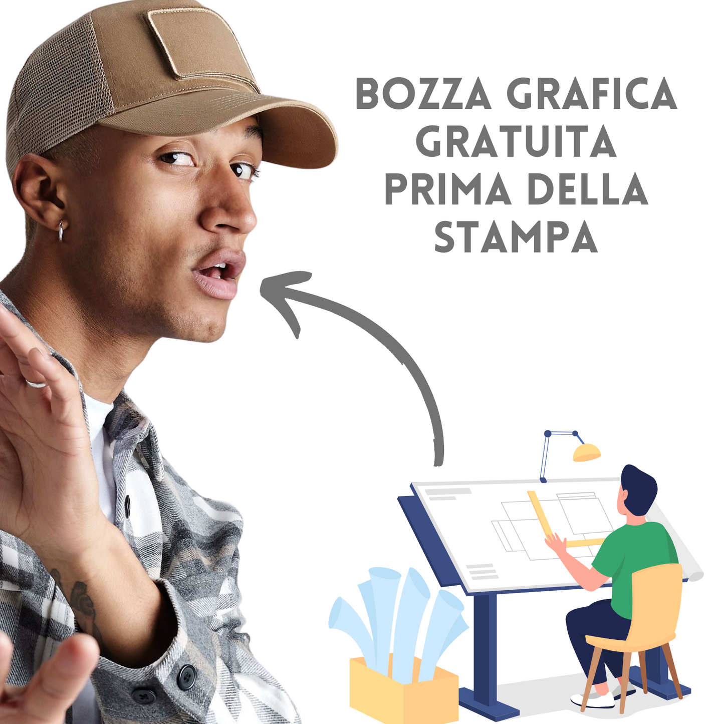 Cappellini personalizzati con patch B686