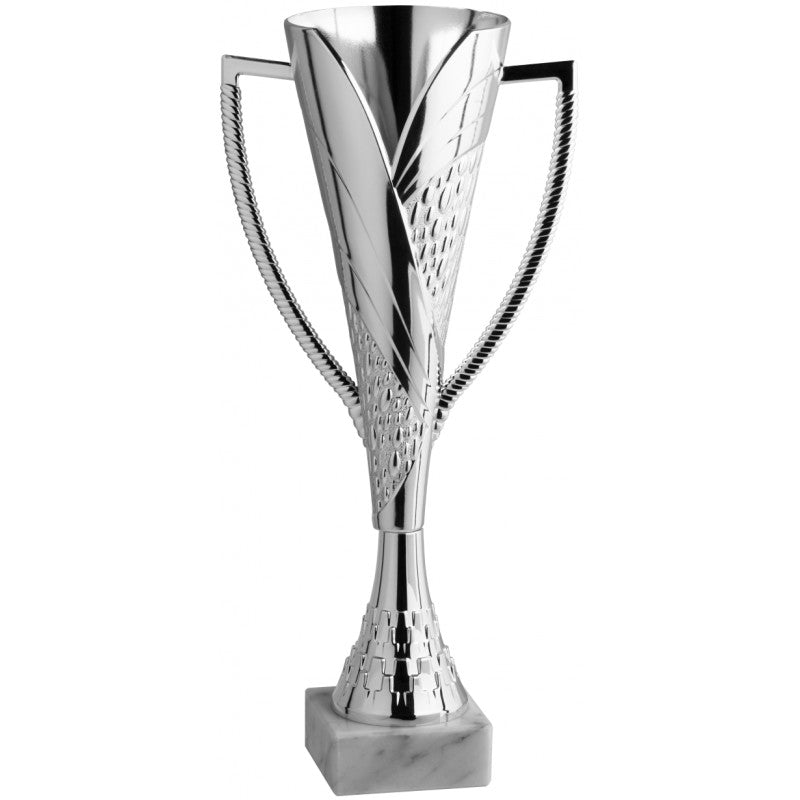 Coppa da 36 cm FINE SERIE con tazza argento in ABS e base in marmo
