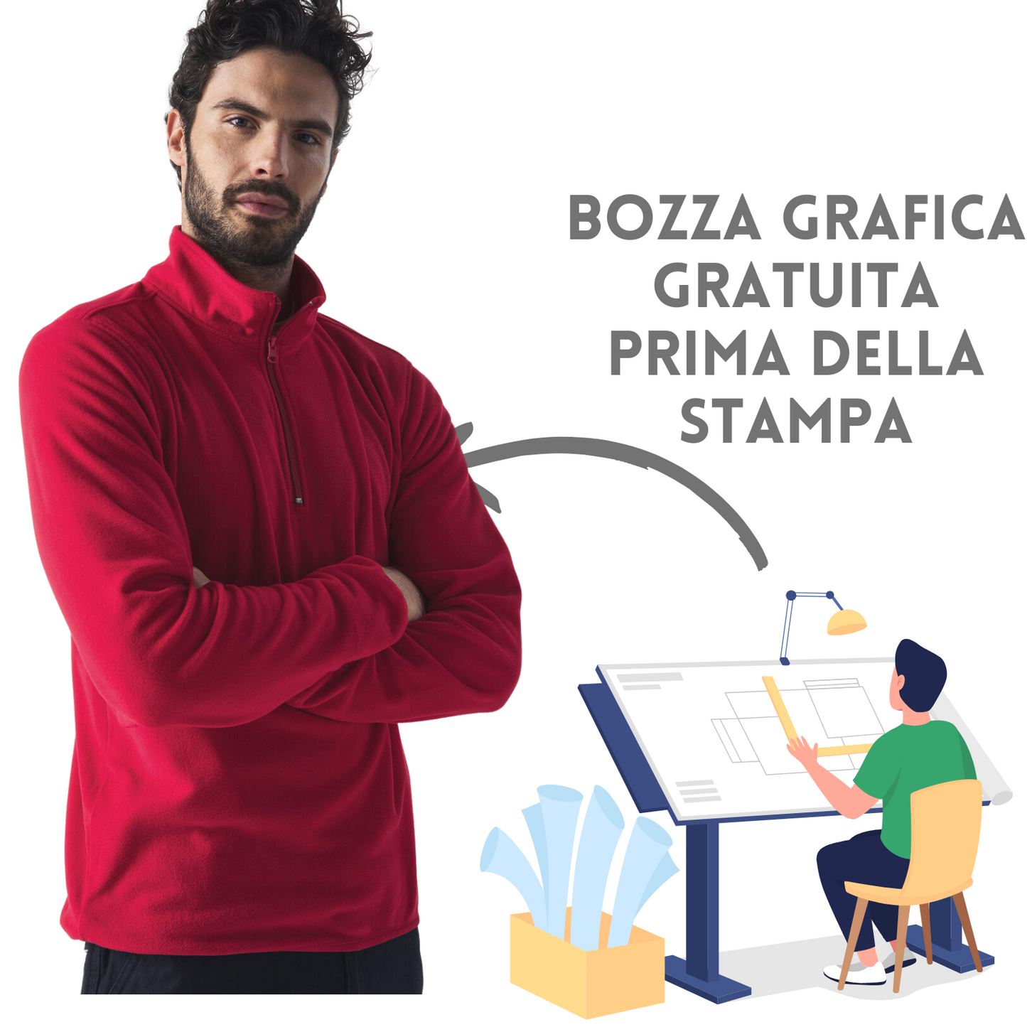 Felpa personalizzata in micropile | Cod. BS364