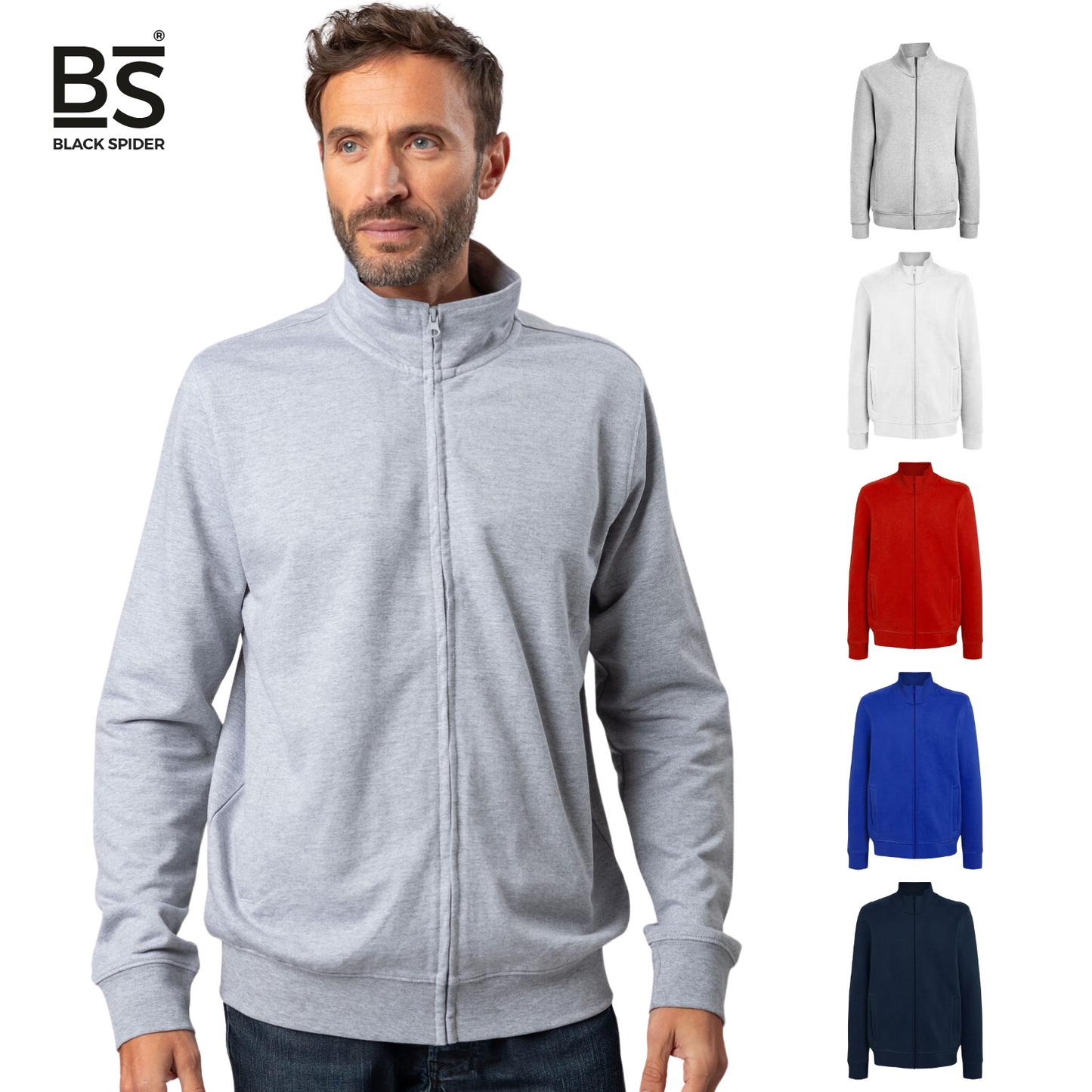 Felpa personalizzata con zip intera | Cod. BS300