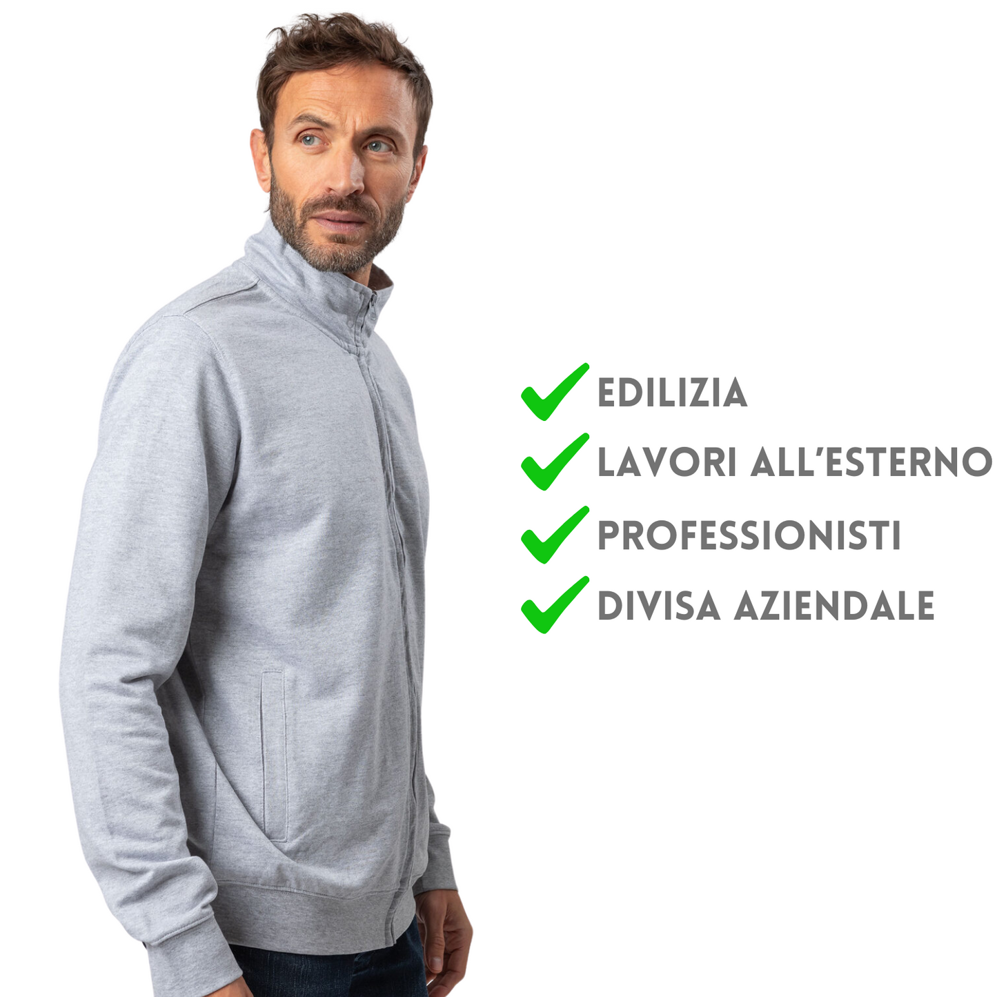 Felpa personalizzata con zip intera | Cod. BS300