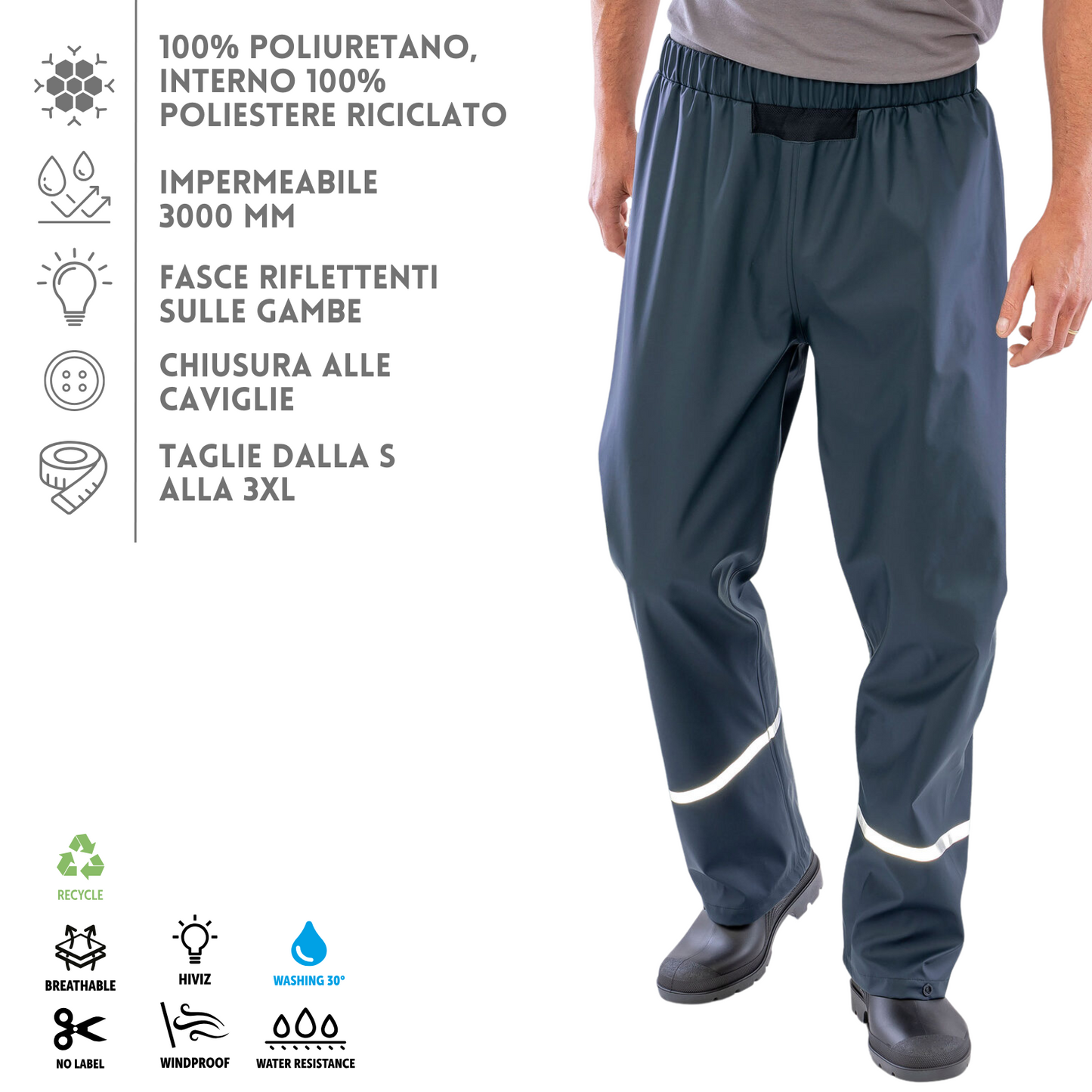 Pantaloni impermeabili in poliuretano | Cod. RER916X