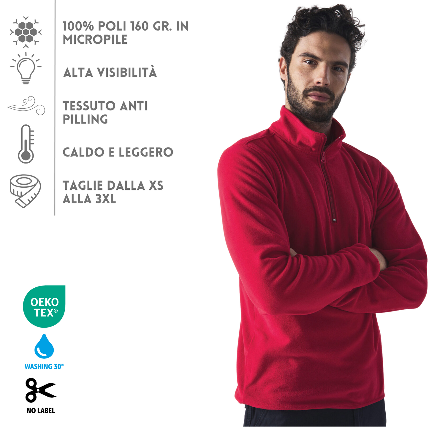 Felpa personalizzata in micropile | Cod. BS364