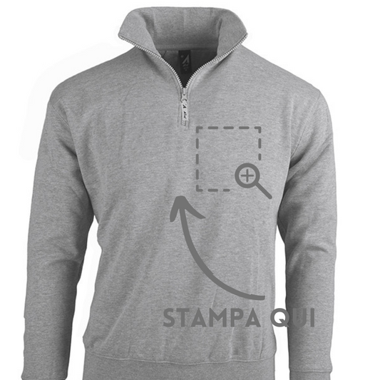 Felpa personalizzata a mezza zip | Cod. PM452