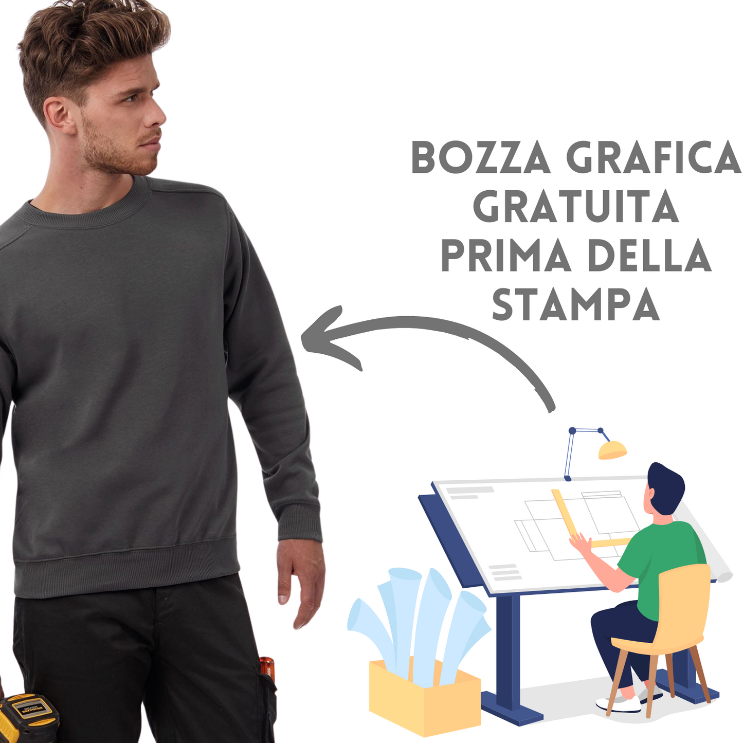 Felpa personalizzata da lavoro BCWUC20