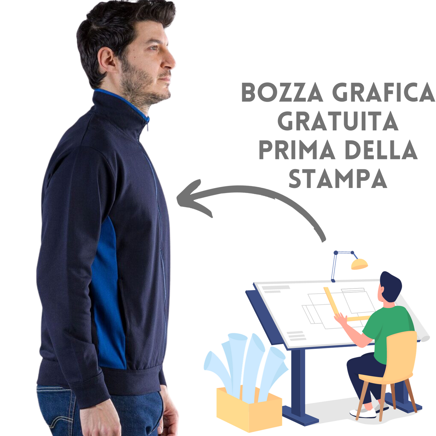Felpa personalizzata MI810