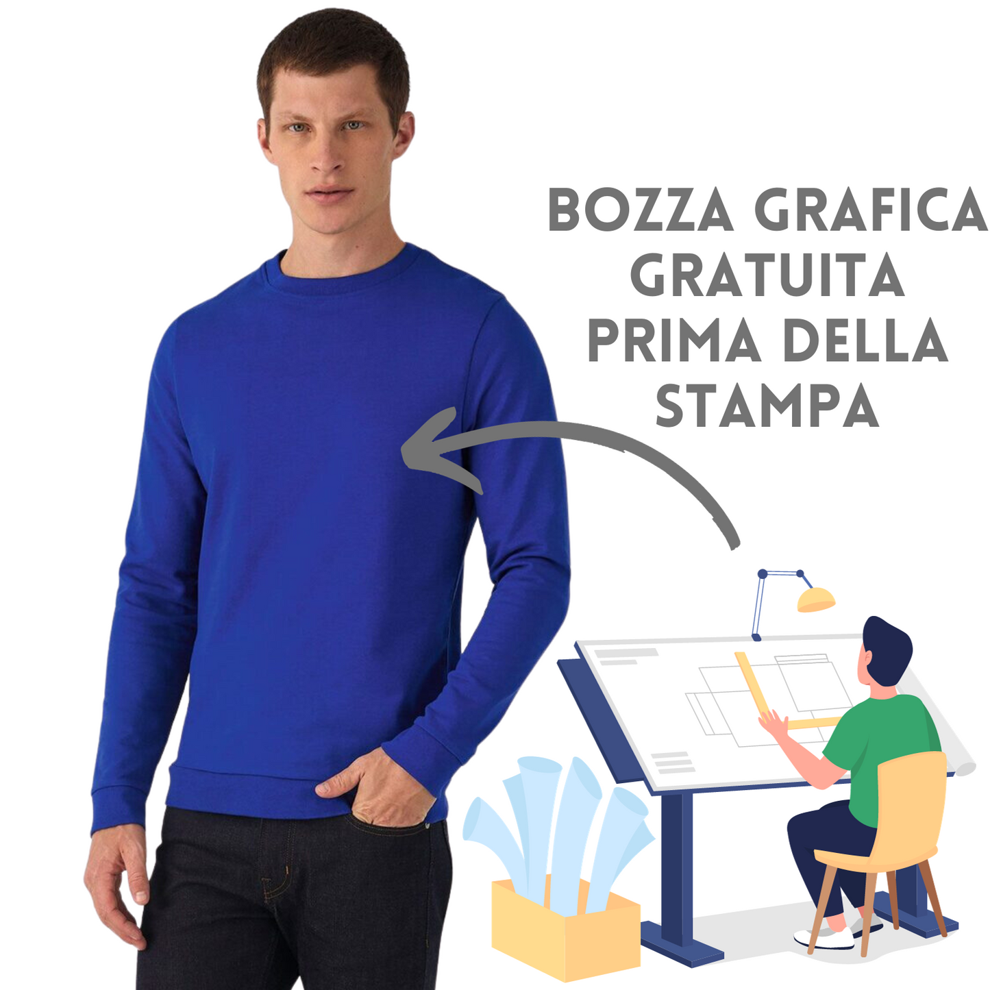 Felpa personalizzata BCWU01W
