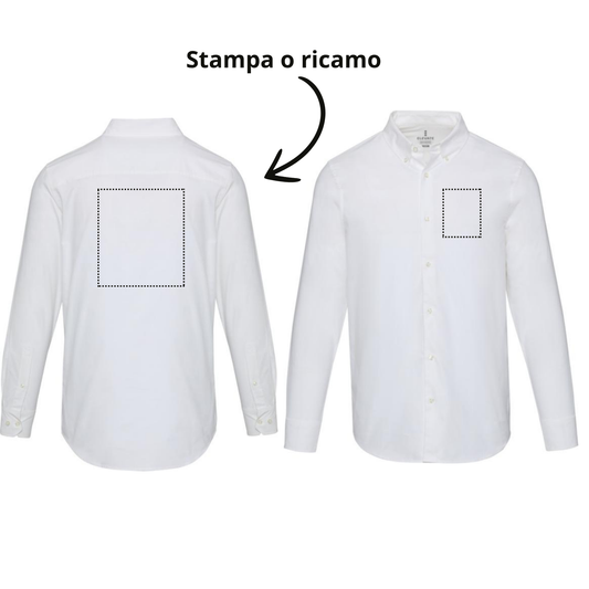 Camicia ricamata classica Oxford da uomo | Cod. 39500500