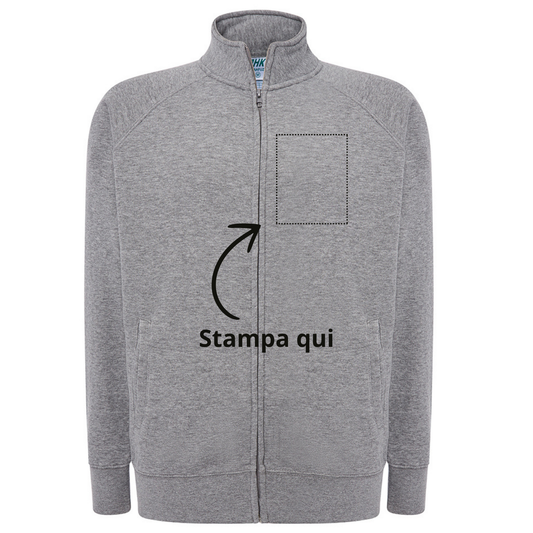 Felpa Unisex leggera a zip intera | Cod. SWFUZIP240