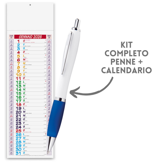 Kit Calendario 2026 + Penna Personalizzati | Cod. Kit Smart