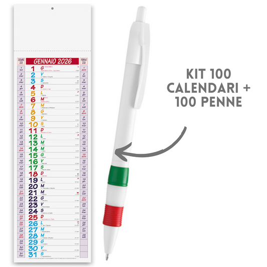 Kit Calendario 2026 + Penna Personalizzati | Cod. Kit Jane