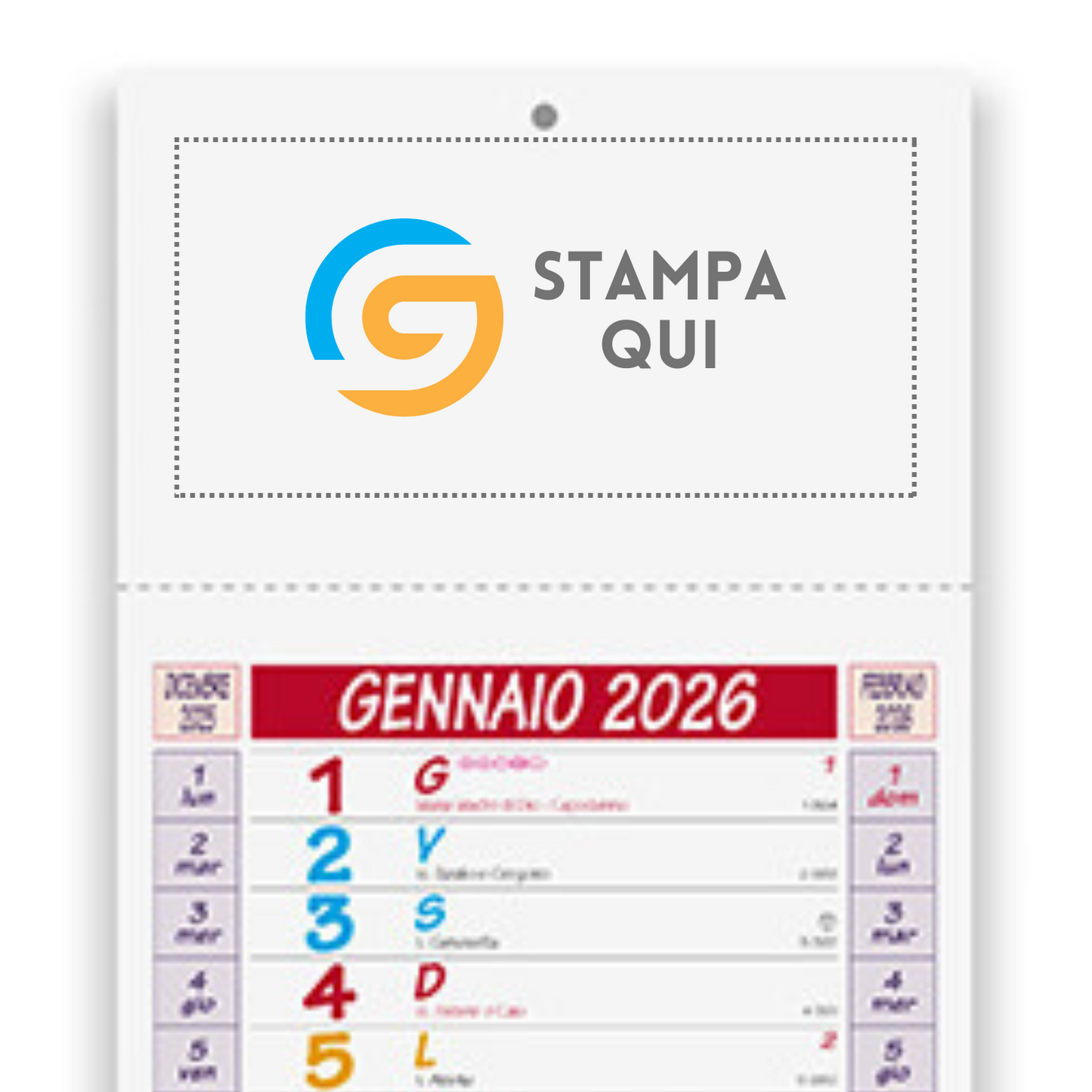 Kit Calendario 2026 + Penna Personalizzati | Cod. Kit Jane