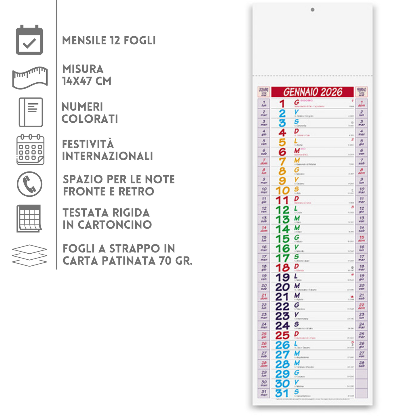 Kit Calendario 2026 + Penna Personalizzati | Cod. Kit Jane