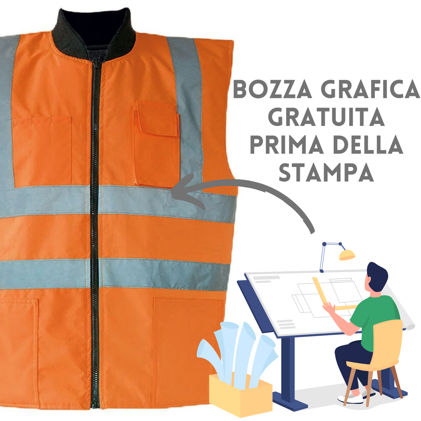 Gilet alta visibilità reversibile | Cod. KXTABW