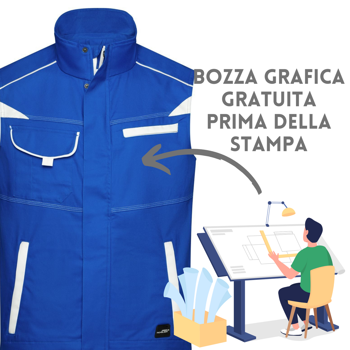Gilet da lavoro personalizzato | Cod. JN850
