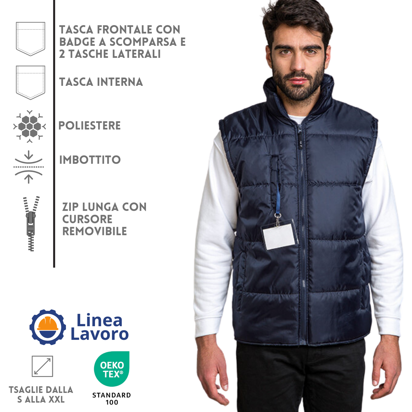 Gilet da lavoro personalizzato PM716