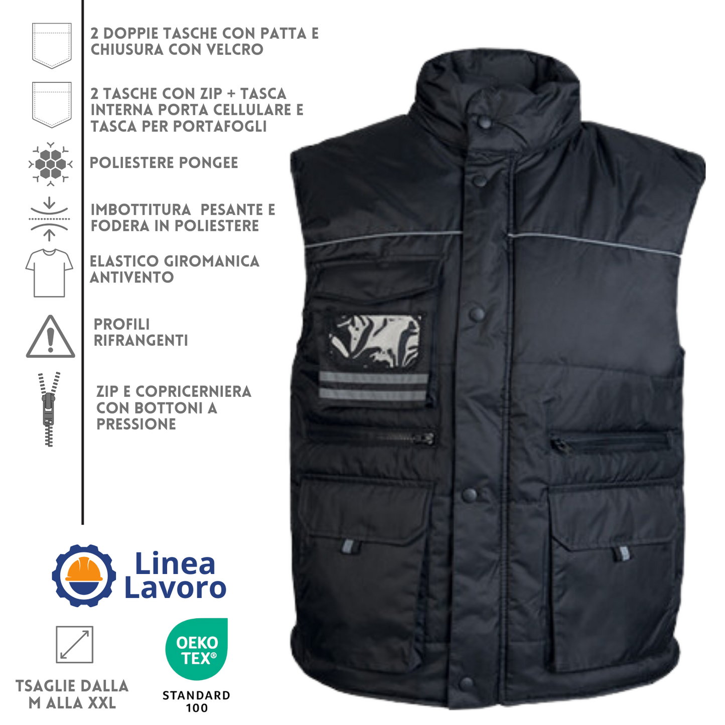 Gilet da lavoro personalizzato PM706