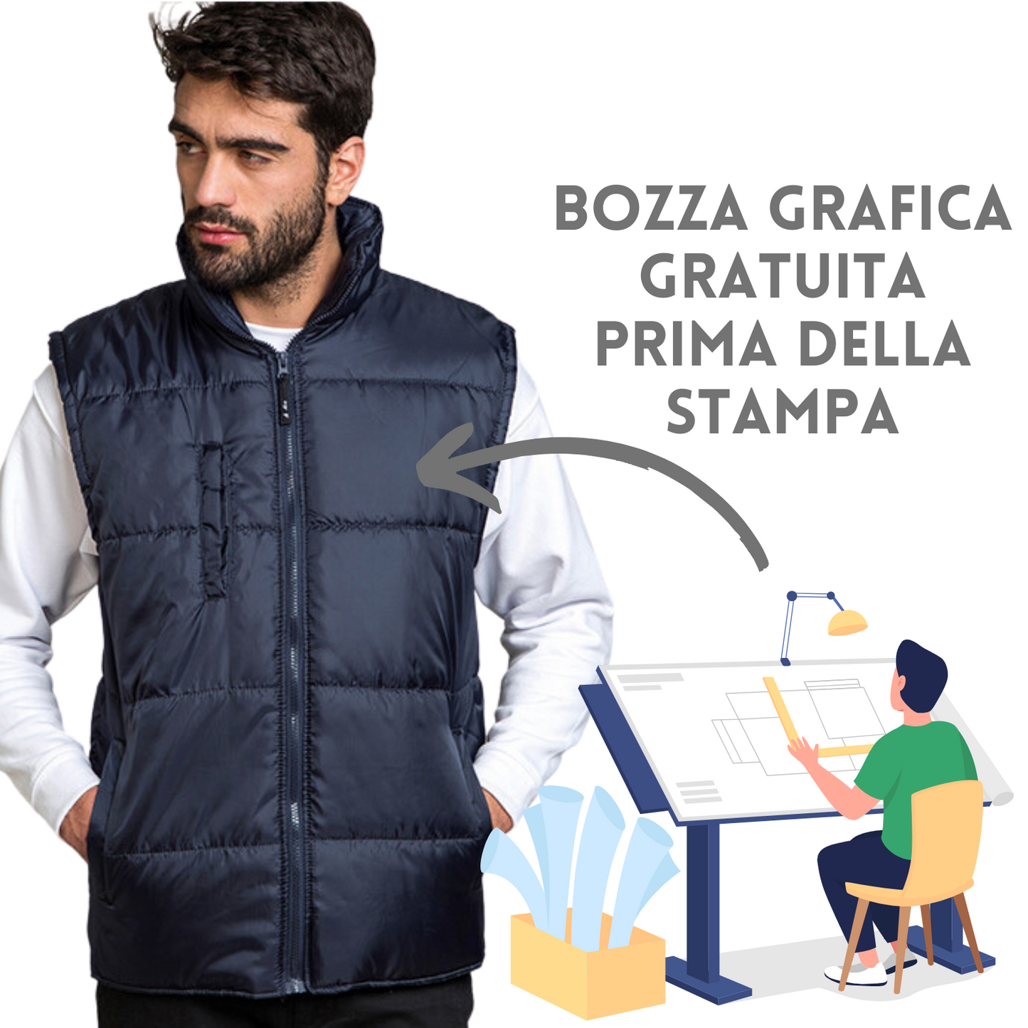 Gilet da lavoro personalizzato PM716