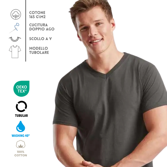 Magliette personalizzate a V Fruit Of The Loom | Cod. FR610660