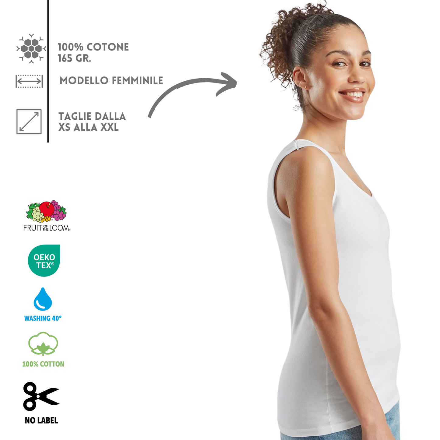 Canotta Fruit of the Loom Femminile personalizzata | Cod. FR613760